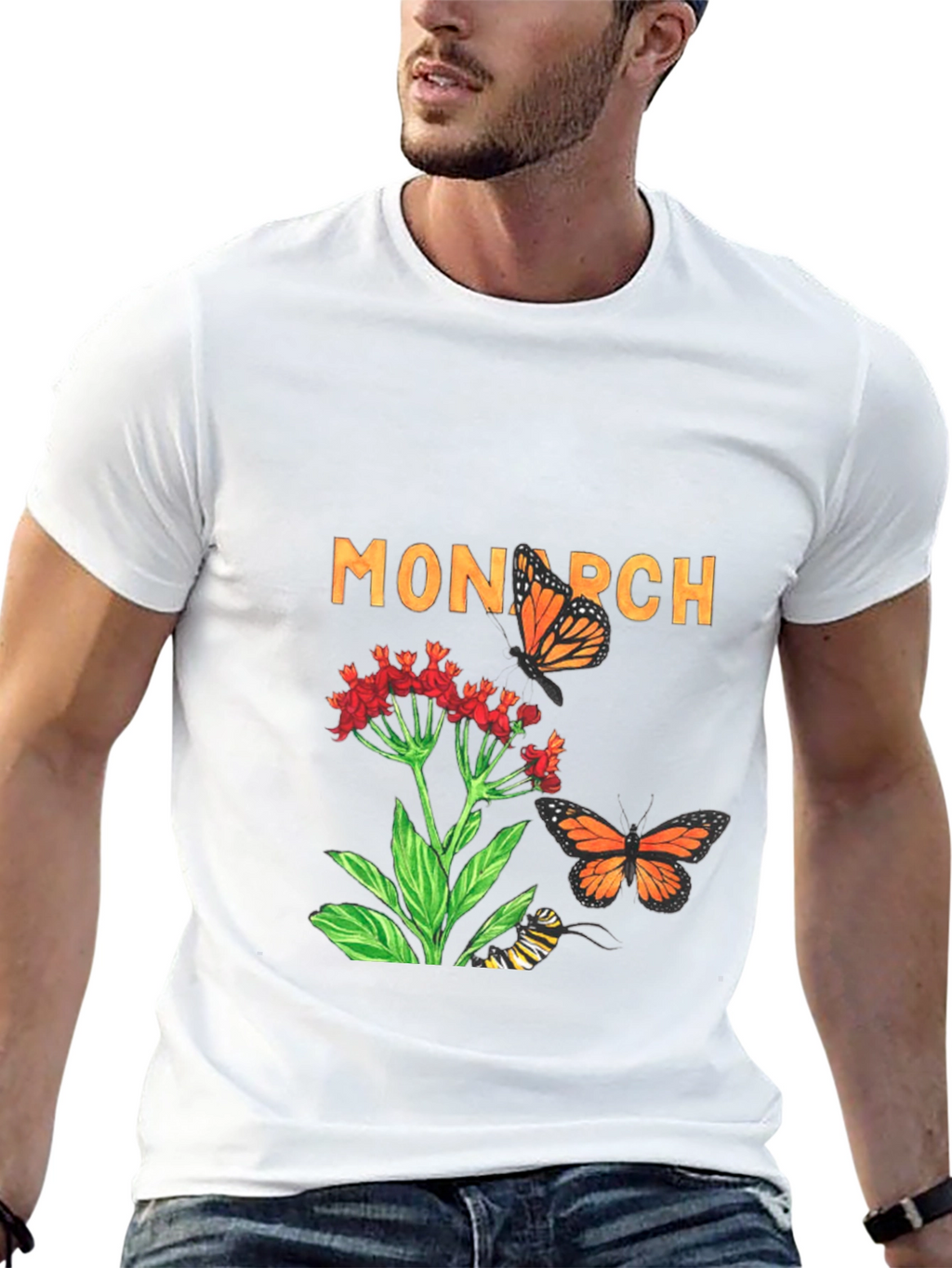 Monarch Butterfly Graphic T-Shirt - Nature Lovers Tee
