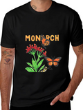 Monarch Butterfly Graphic T-Shirt - Nature Lovers Tee