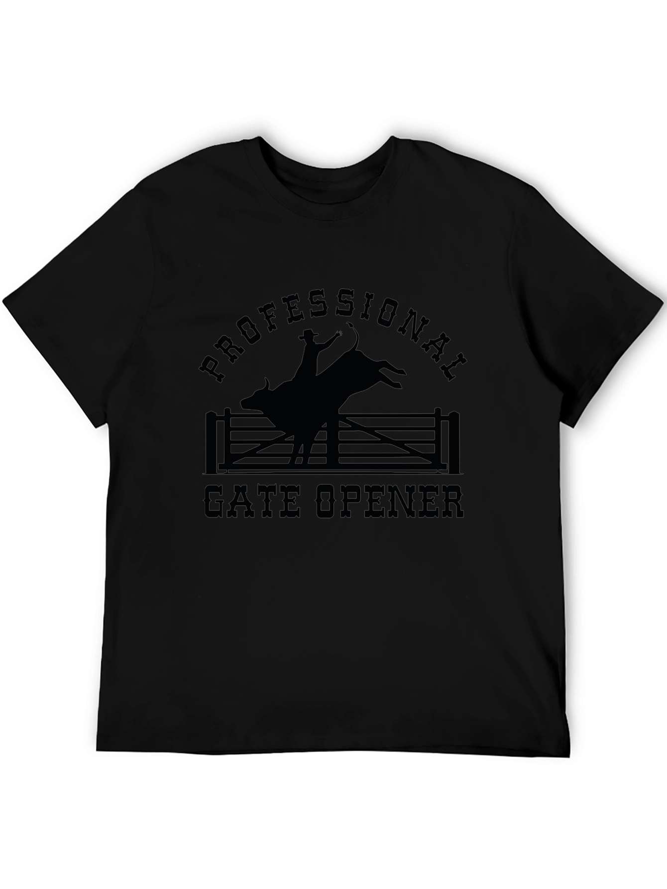 Professional Gate Opener Rodeo T-Shirt - Black