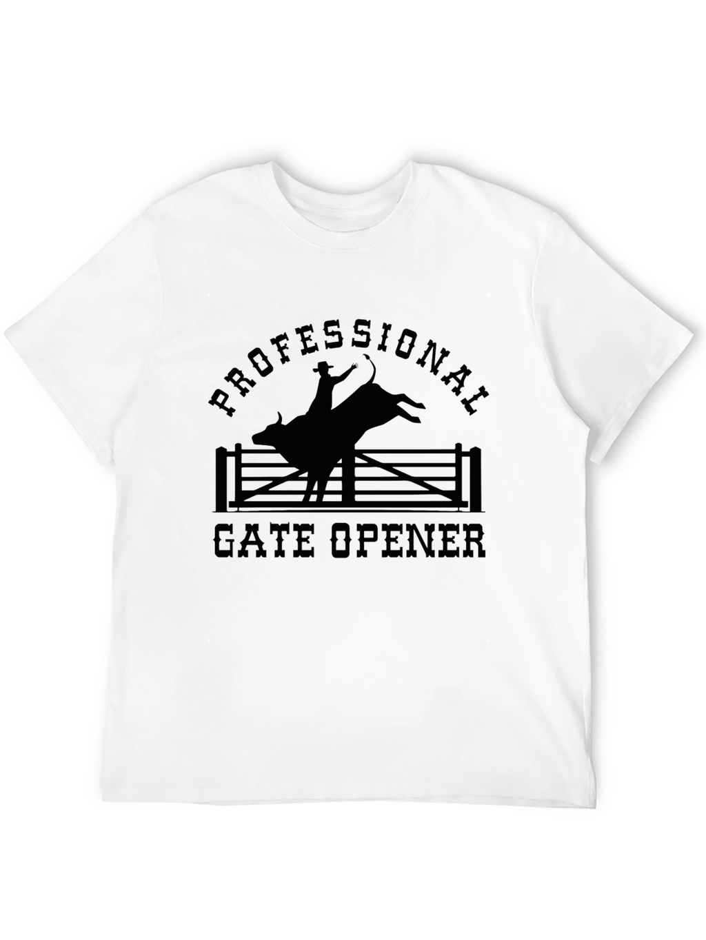 Professional Gate Opener Rodeo T-Shirt - Black
