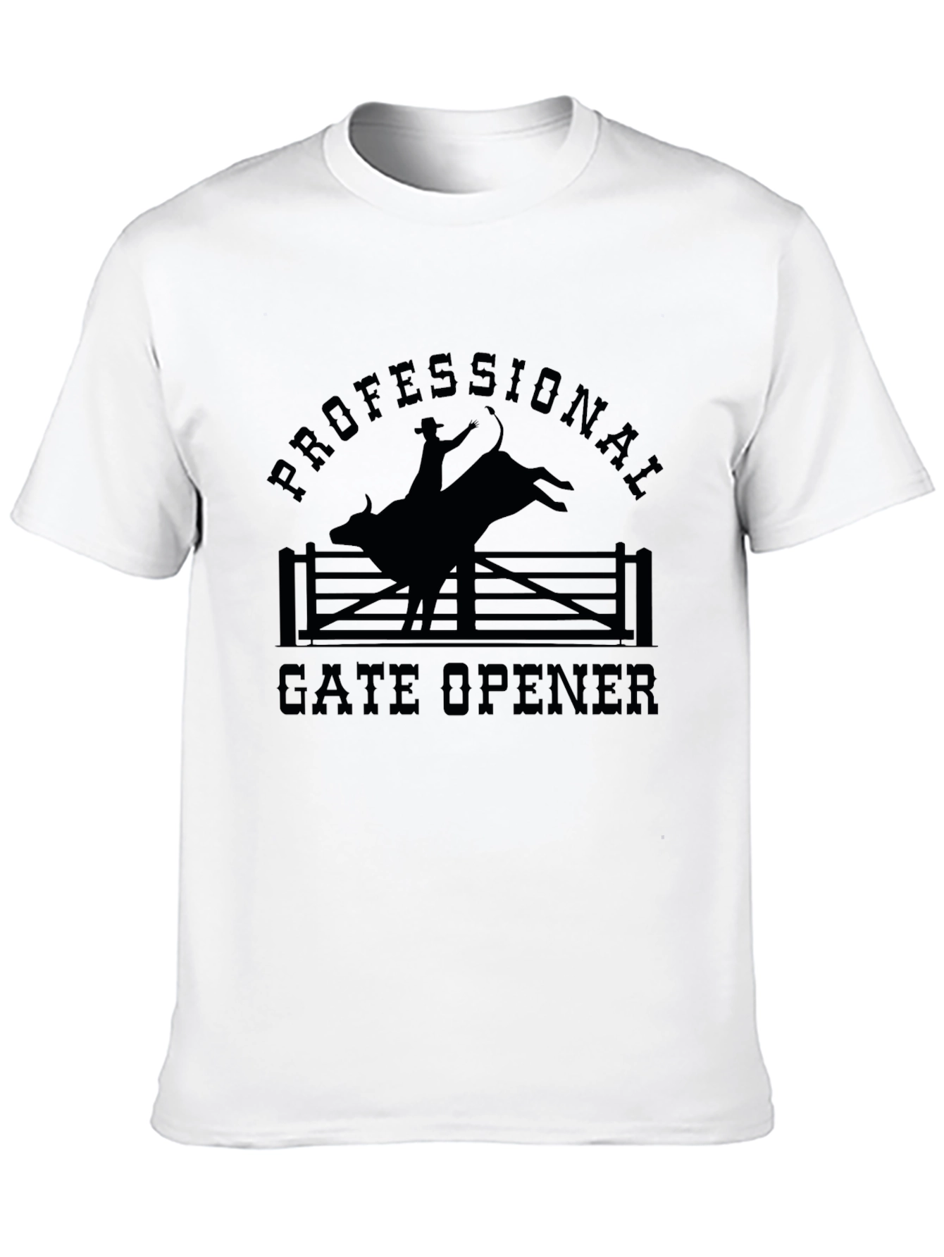 Professional Gate Opener Rodeo T-Shirt - Black