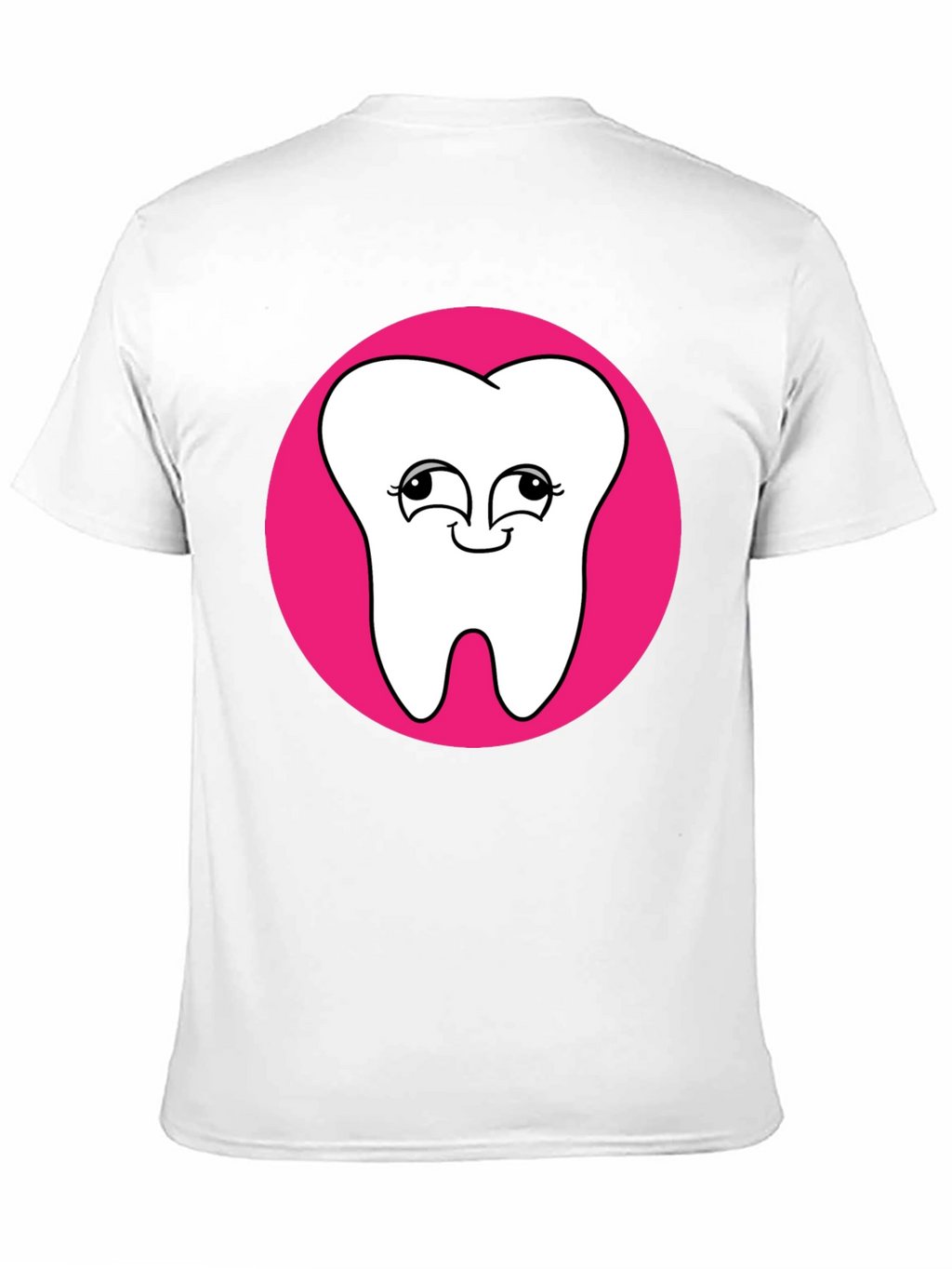 Cute Tooth Graphic Tee - Black Cotton T-Shirt