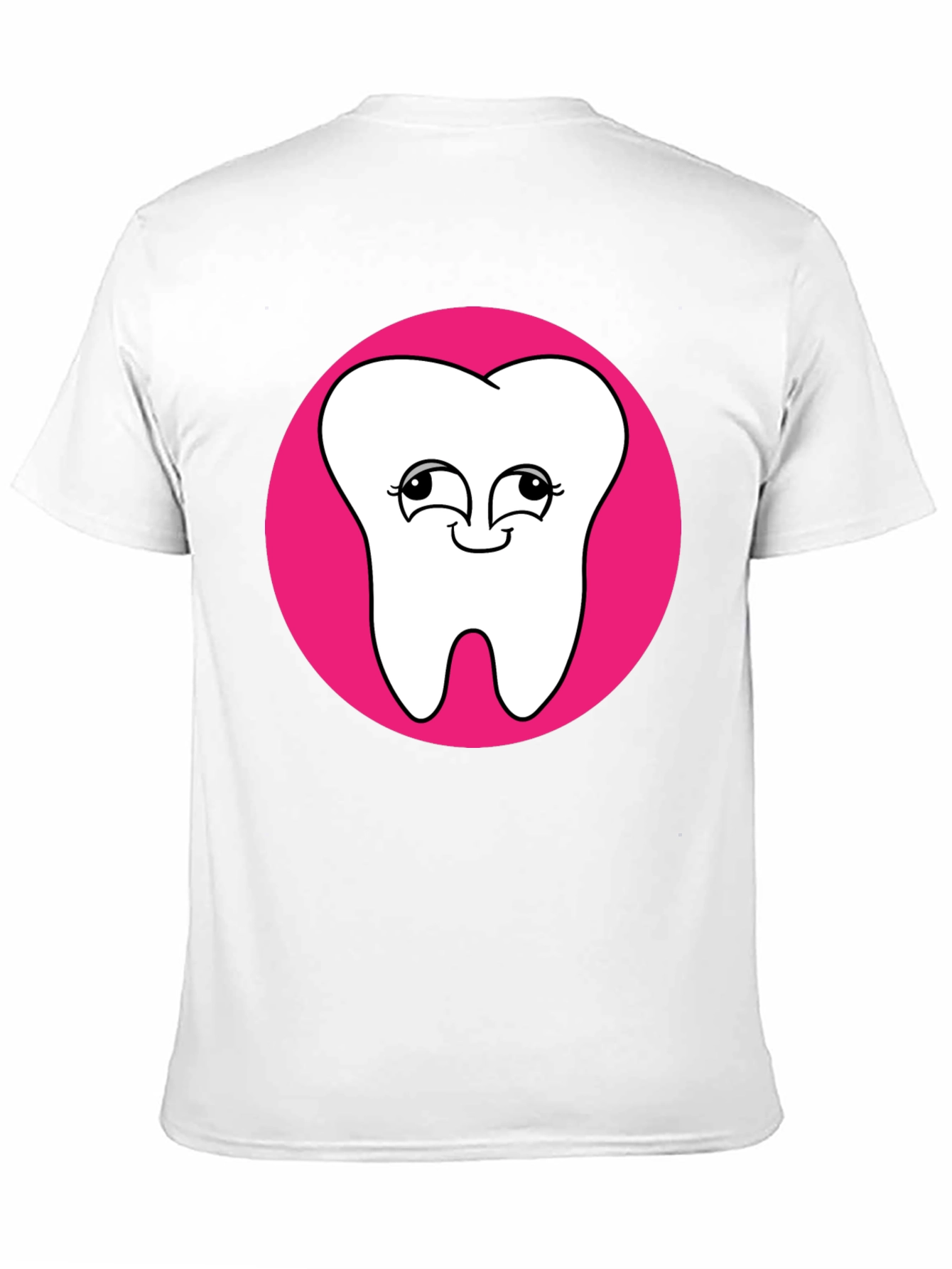 Cute Tooth Graphic Tee - Black Cotton T-Shirt
