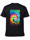 Tie-Dye Forest Graphic Tee - Nature Inspired Style