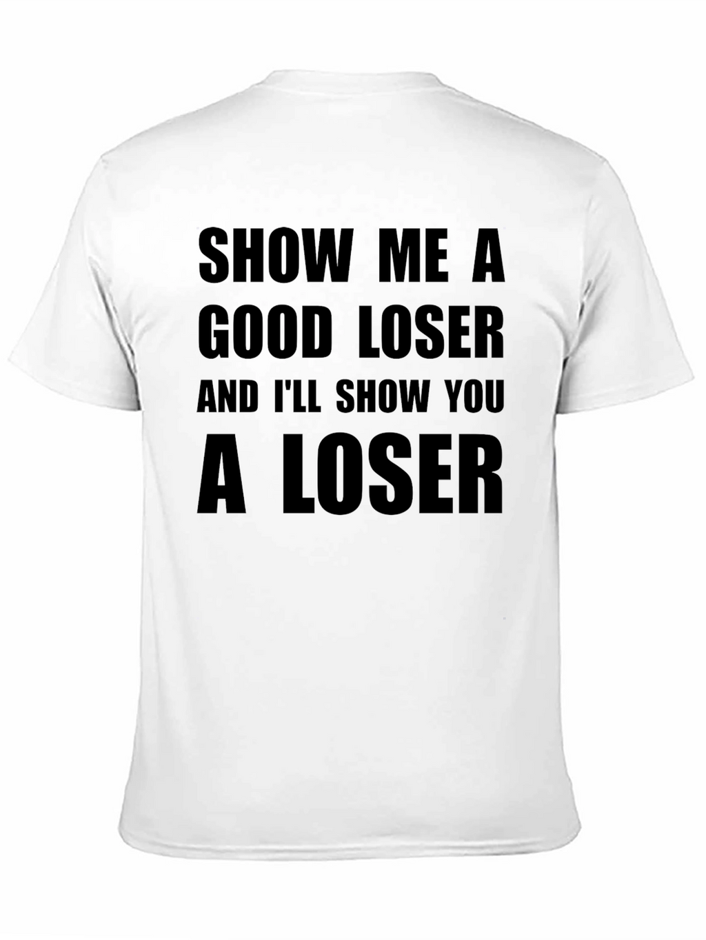 Funny Loser Graphic T-Shirt Black Cotton Tee