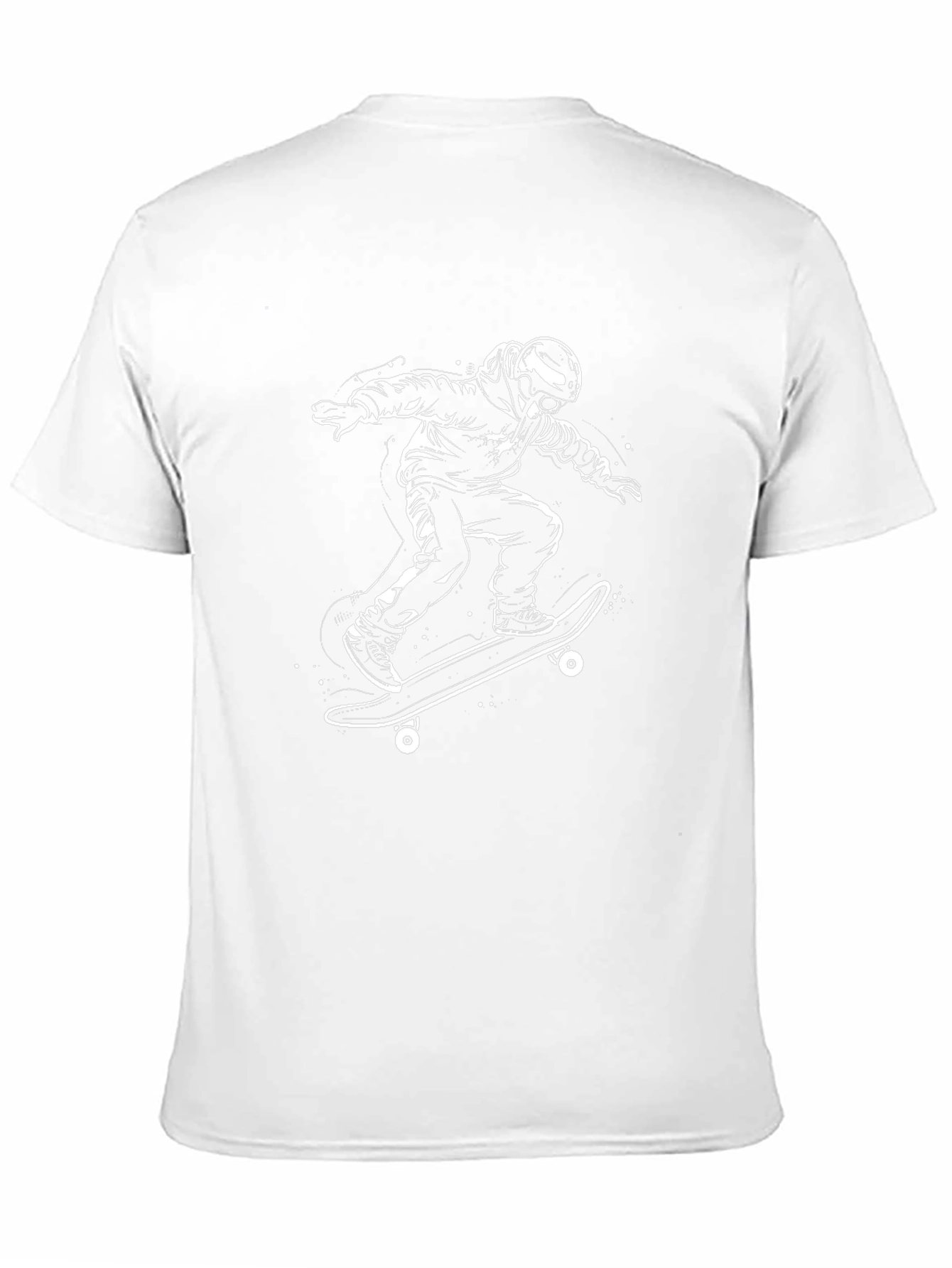 Skateboarder Graphic Tee - Cool Black Cotton T-Shirt