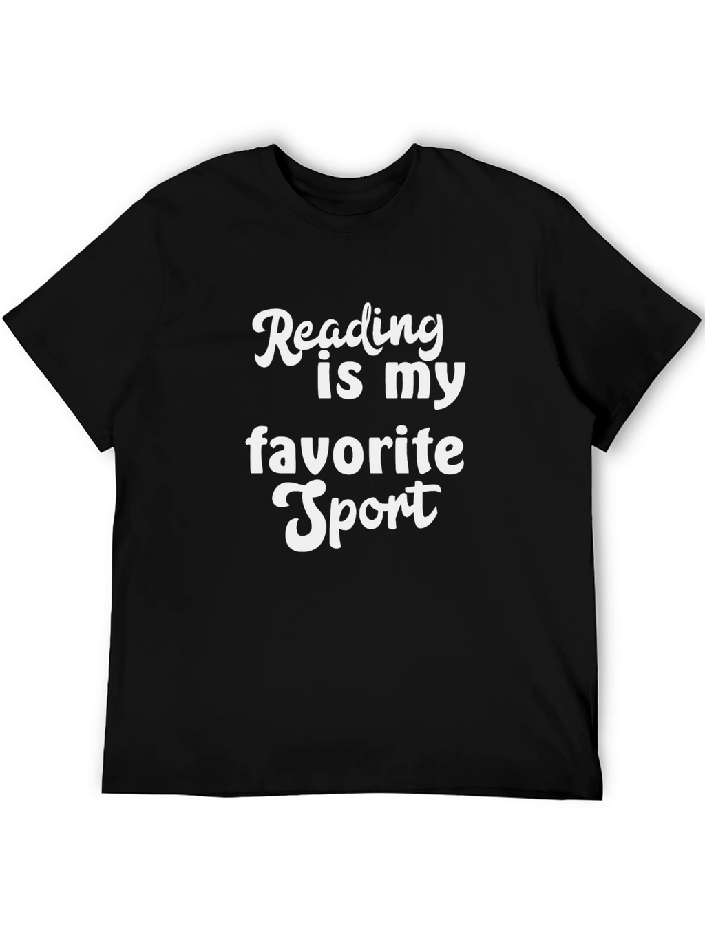 Reading is My Favorite Sport Black T-Shirt
