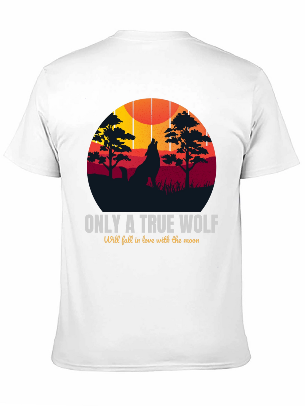 True Wolf Moon Graphic T-Shirt - Nature Lovers Tee
