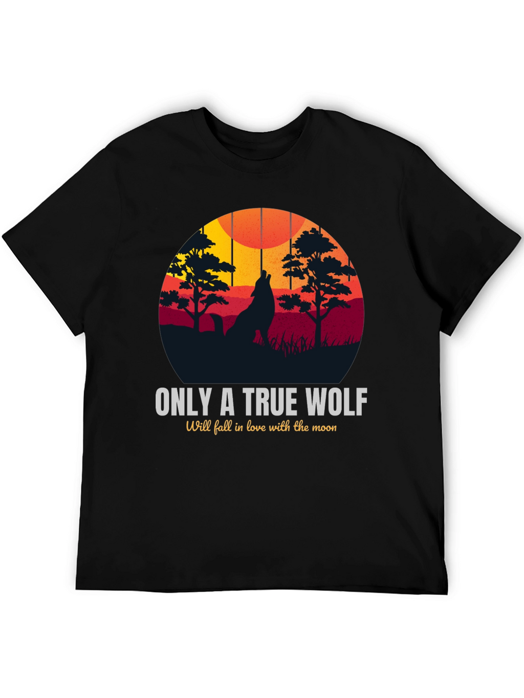 True Wolf Moon Graphic T-Shirt - Nature Lovers Tee