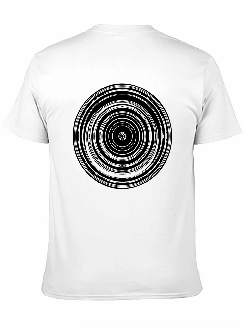 Abstract Circle Graphic Black T-Shirt