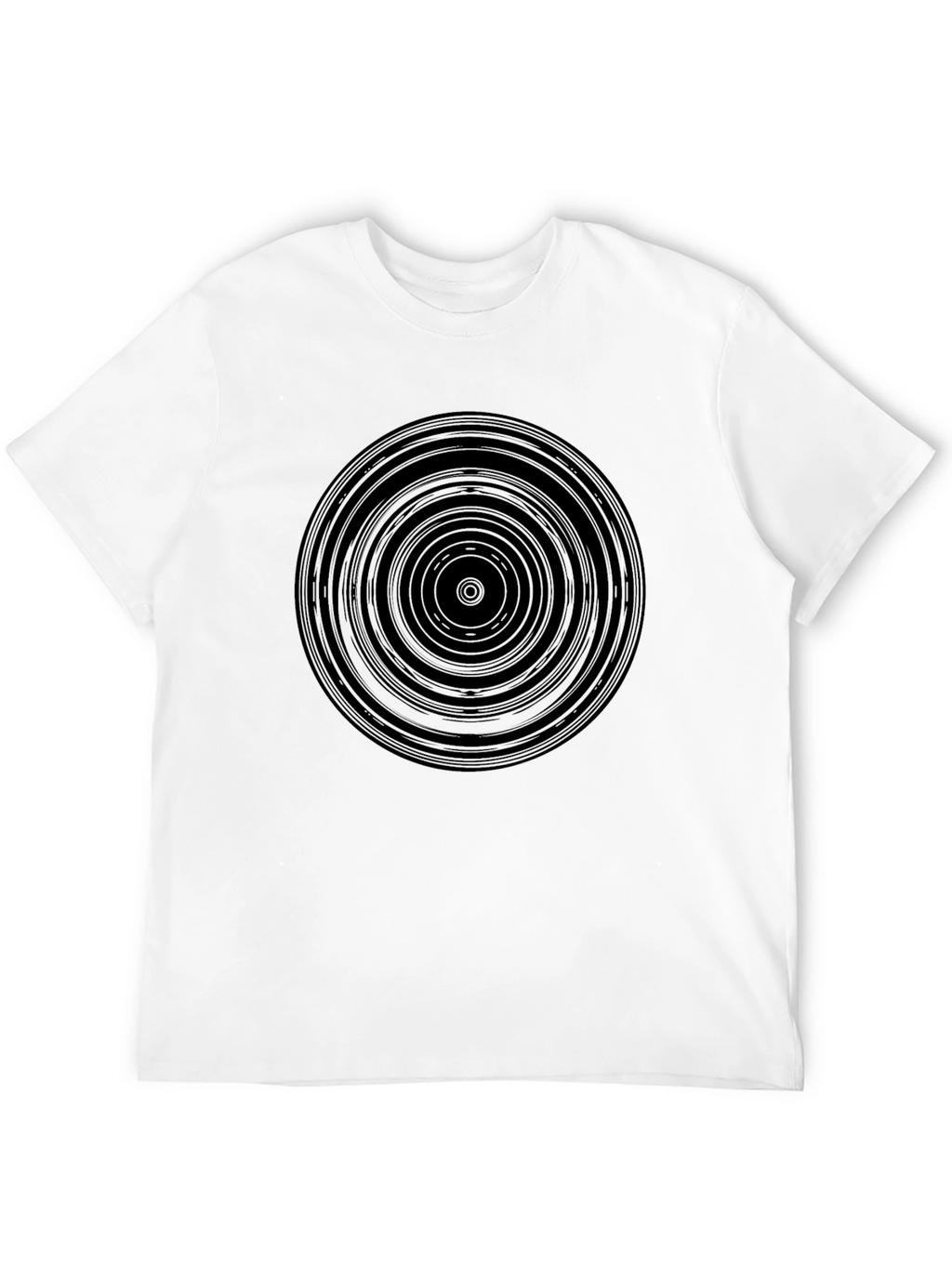 Abstract Circle Graphic Black T-Shirt