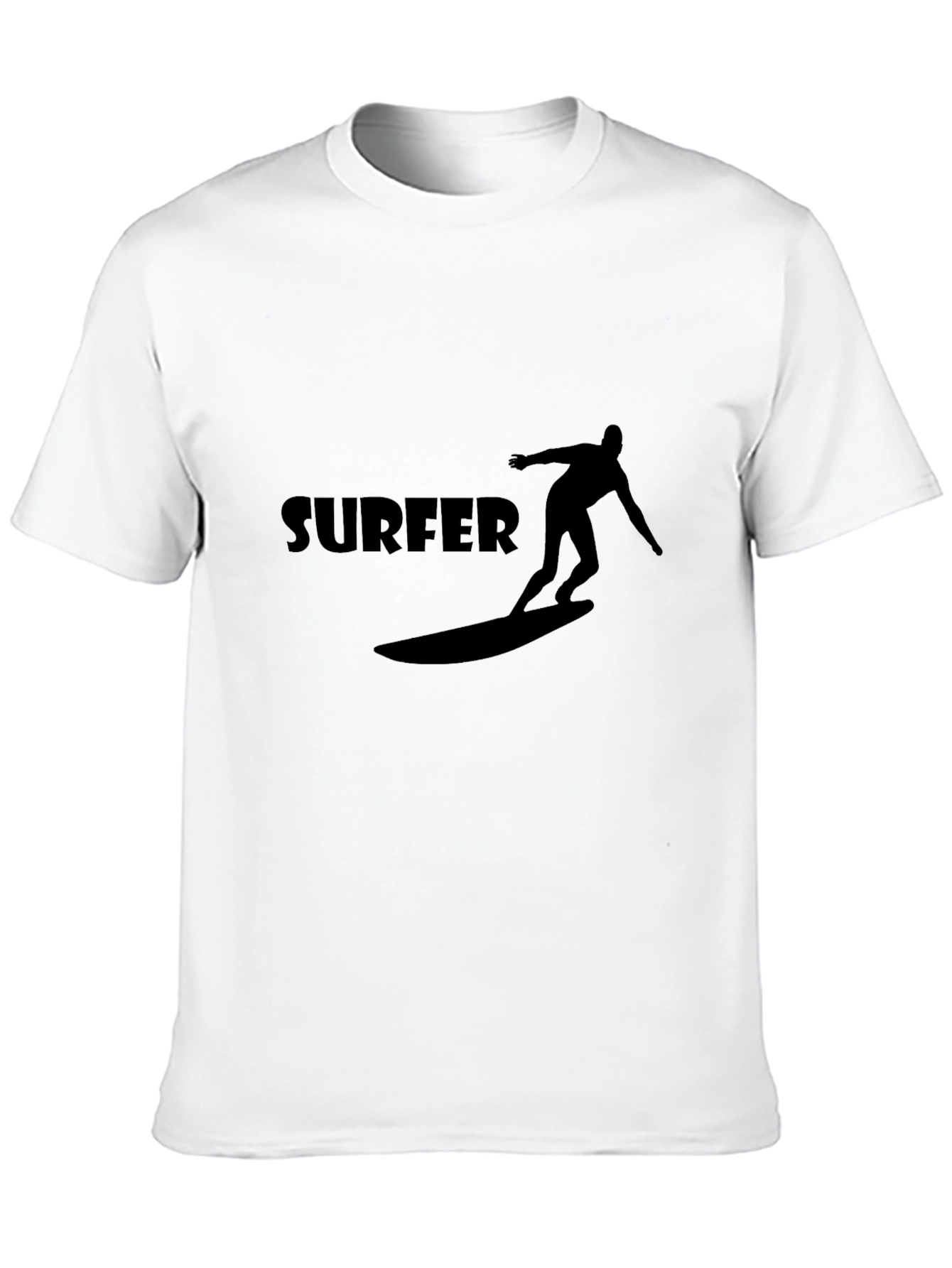 Surfer Graphic Tee - Black Casual T-Shirt