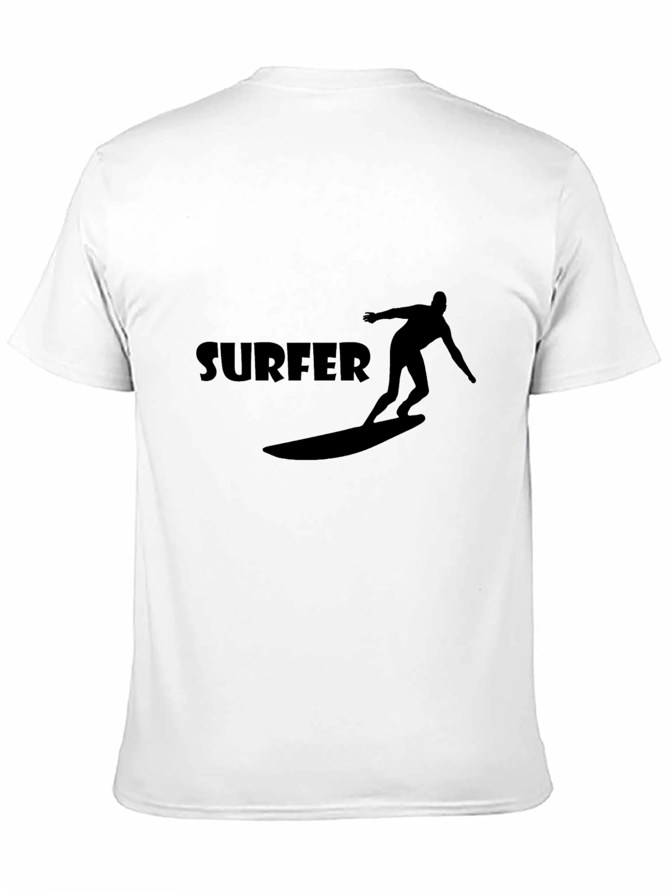 Surfer Graphic Tee - Black Casual T-Shirt