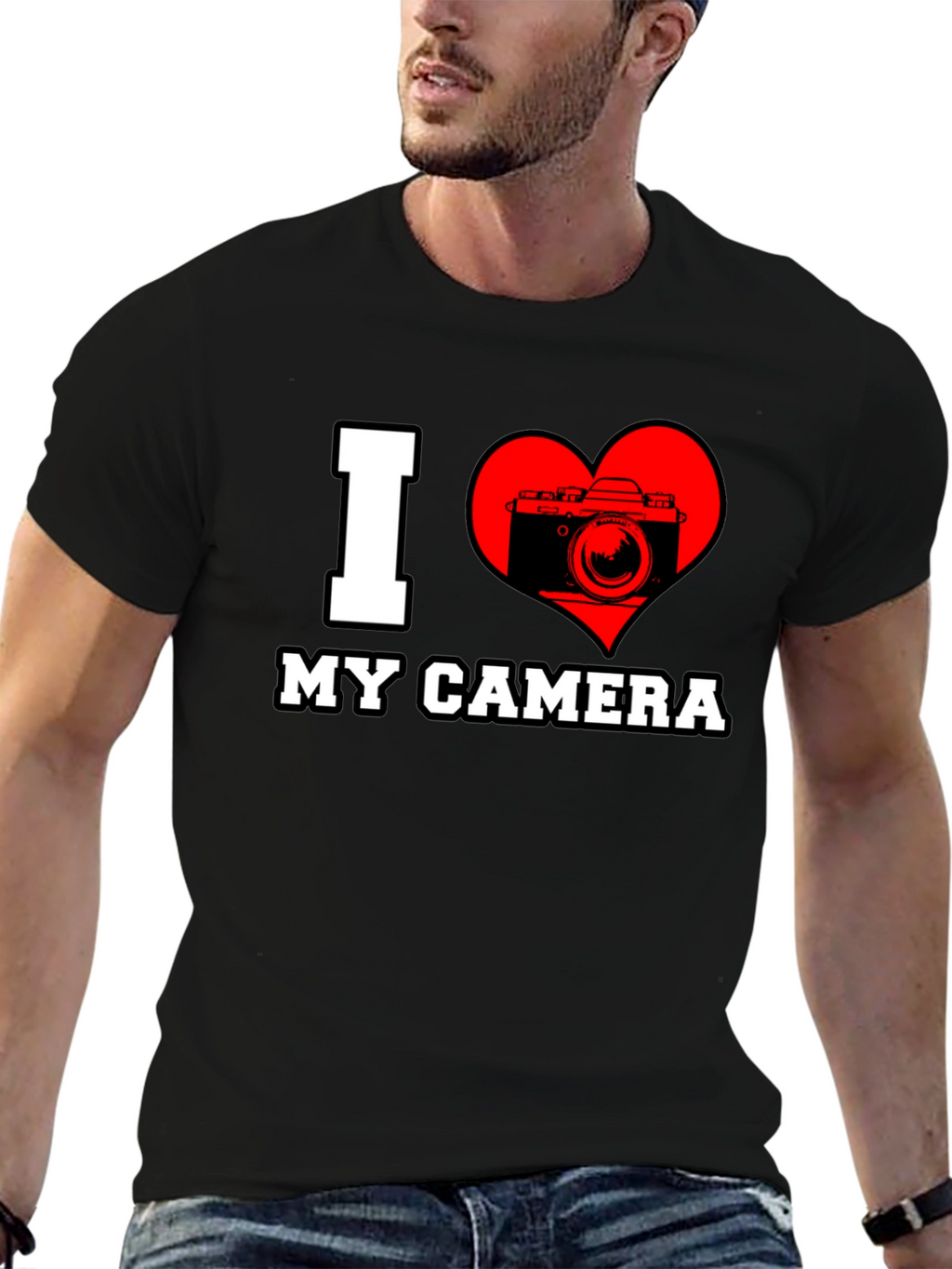 I Love My Camera Graphic T-Shirt