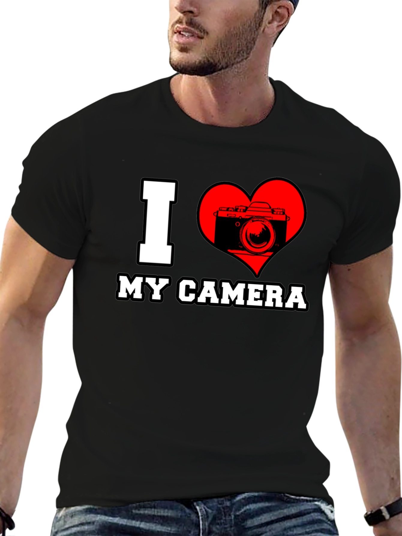 I Love My Camera Graphic T-Shirt