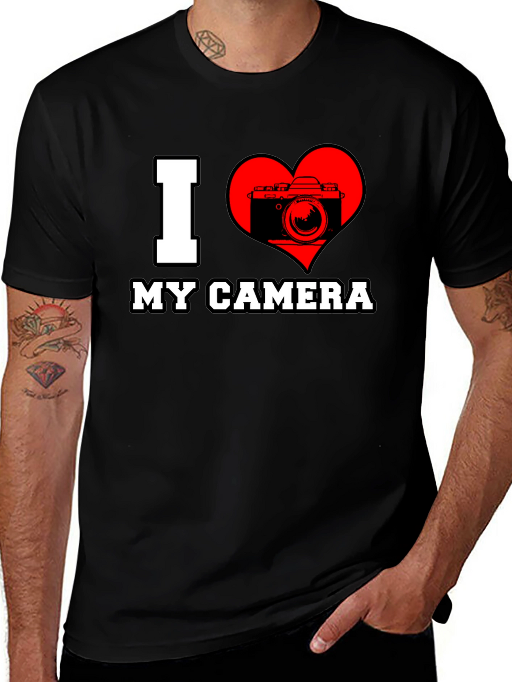 I Love My Camera Graphic T-Shirt