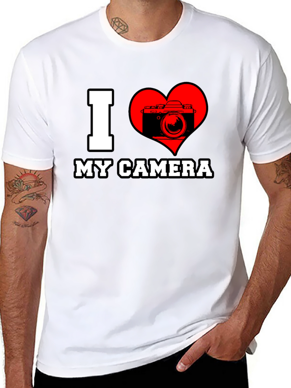 I Love My Camera Graphic T-Shirt