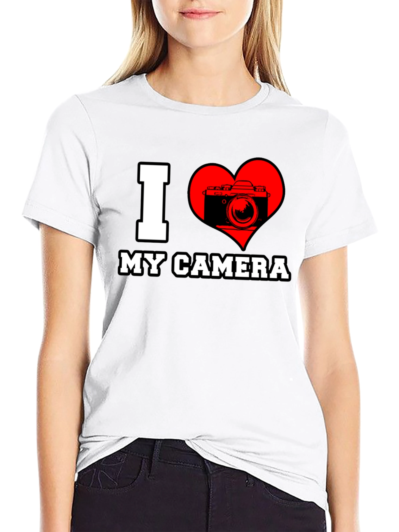 I Love My Camera Graphic T-Shirt