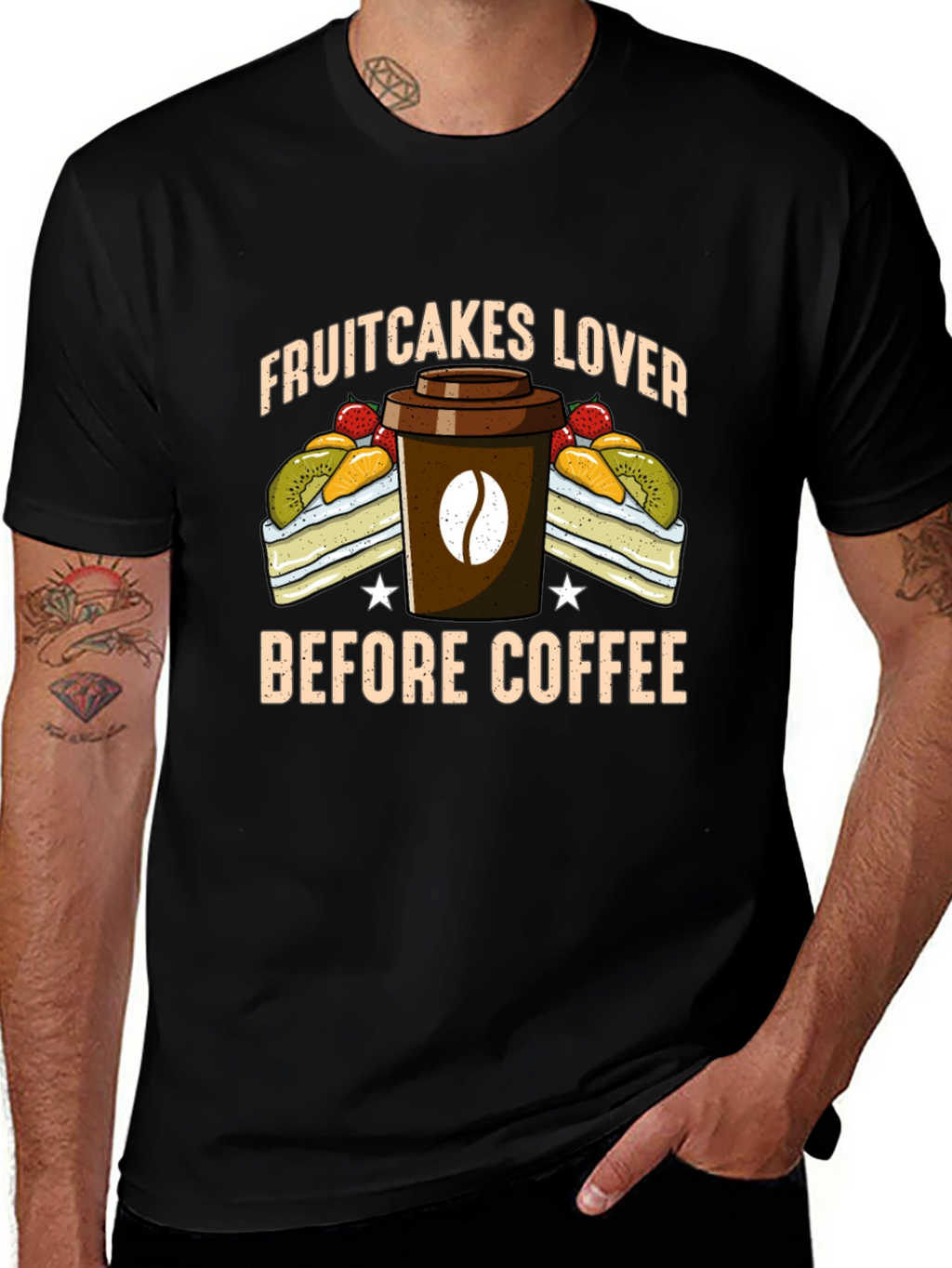 Fruitcake Lover T-Shirt - Coffee First!
