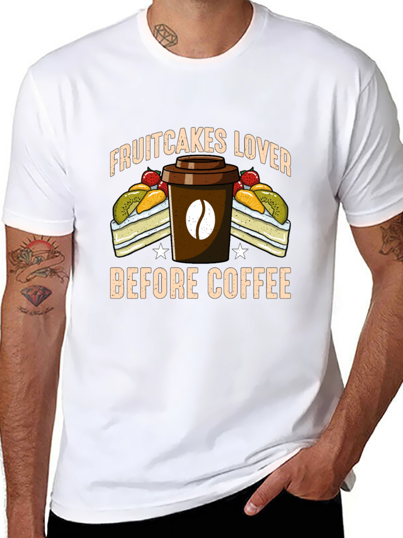 Fruitcake Lover T-Shirt - Coffee First!