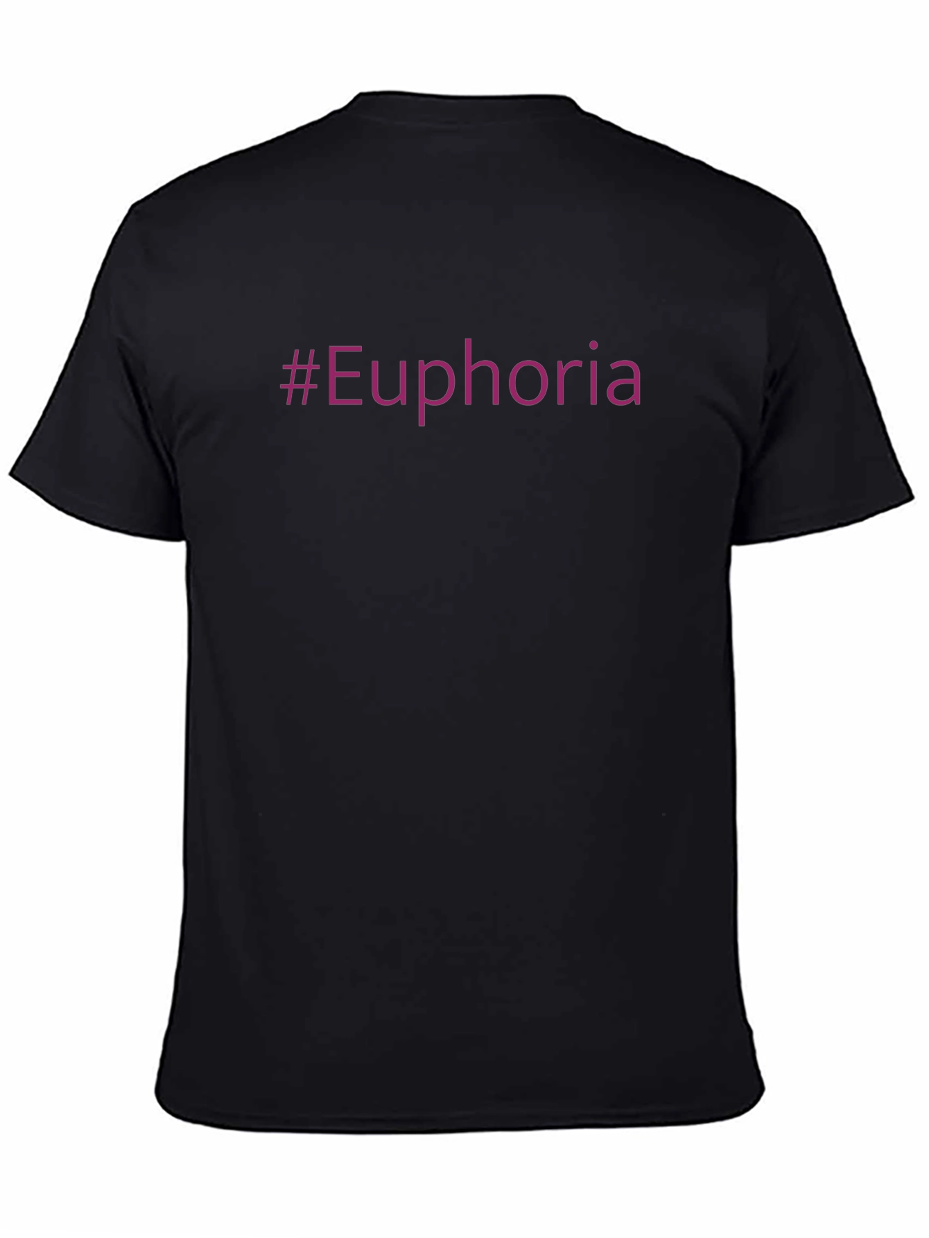 #Euphoria Graphic Tee - Soft Black Cotton Crew Neck