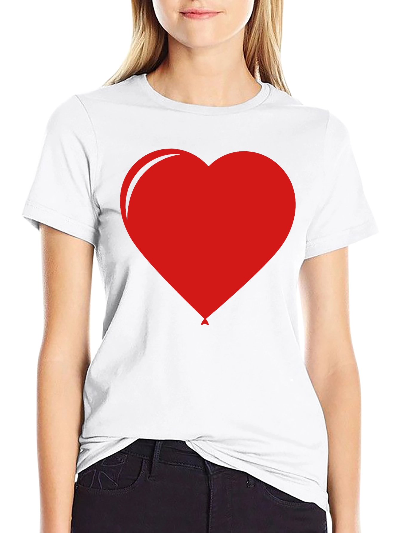 Heart Balloon Graphic Tee - Black