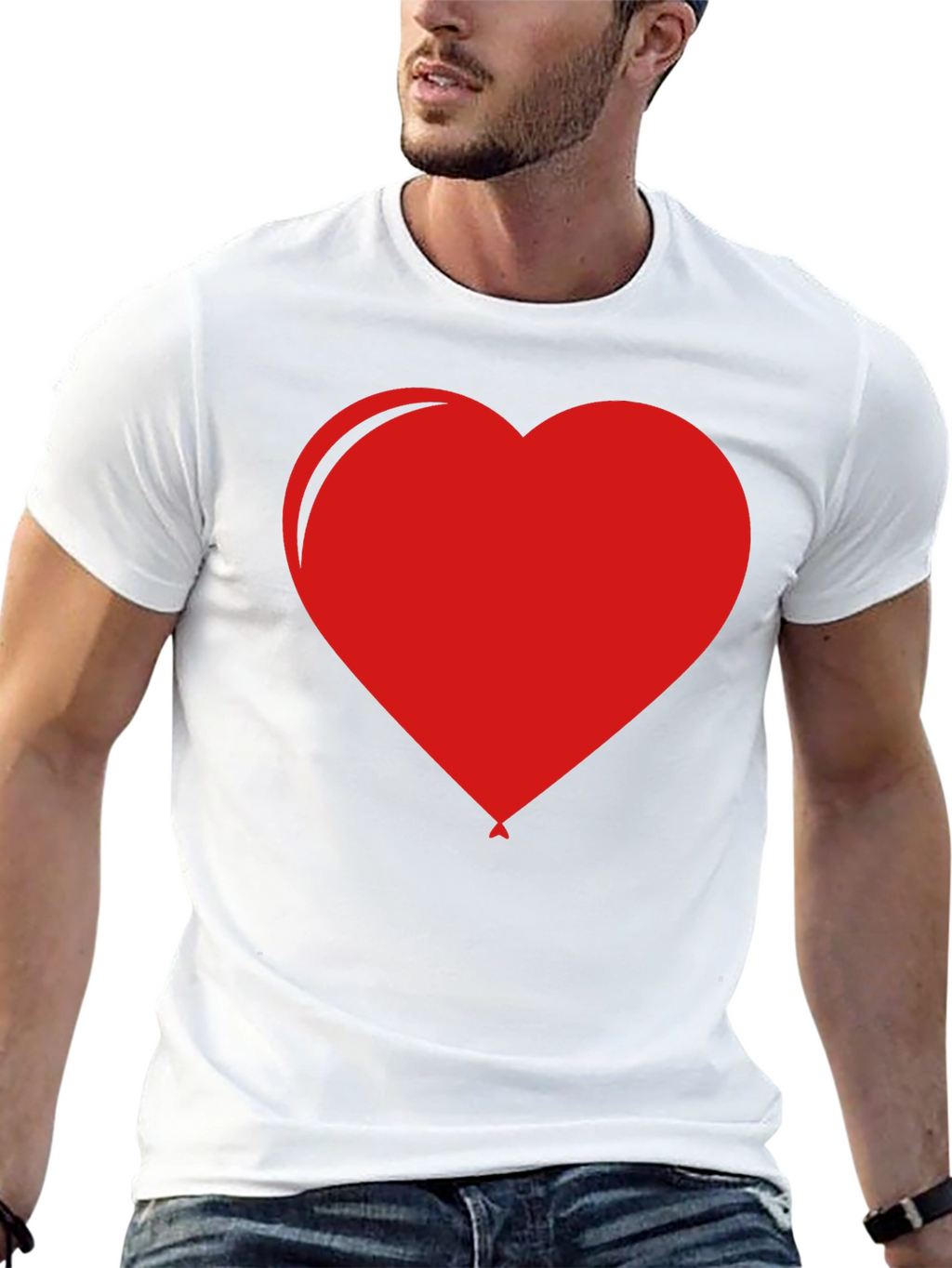 Heart Balloon Graphic Tee - Black