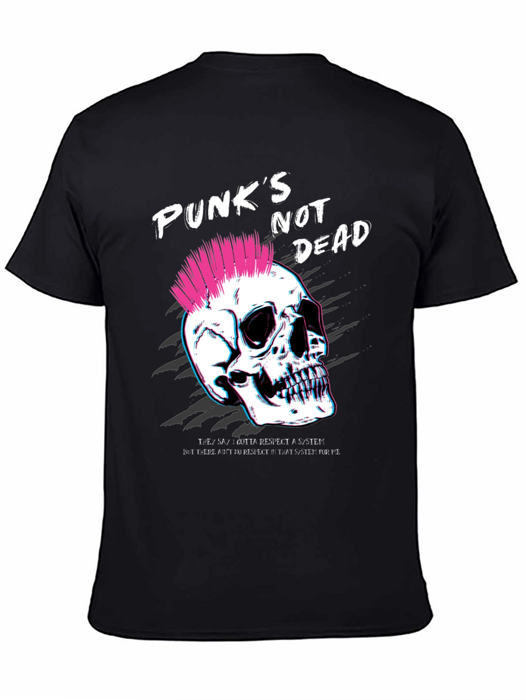 Punks Not Dead T-Shirt with Skull