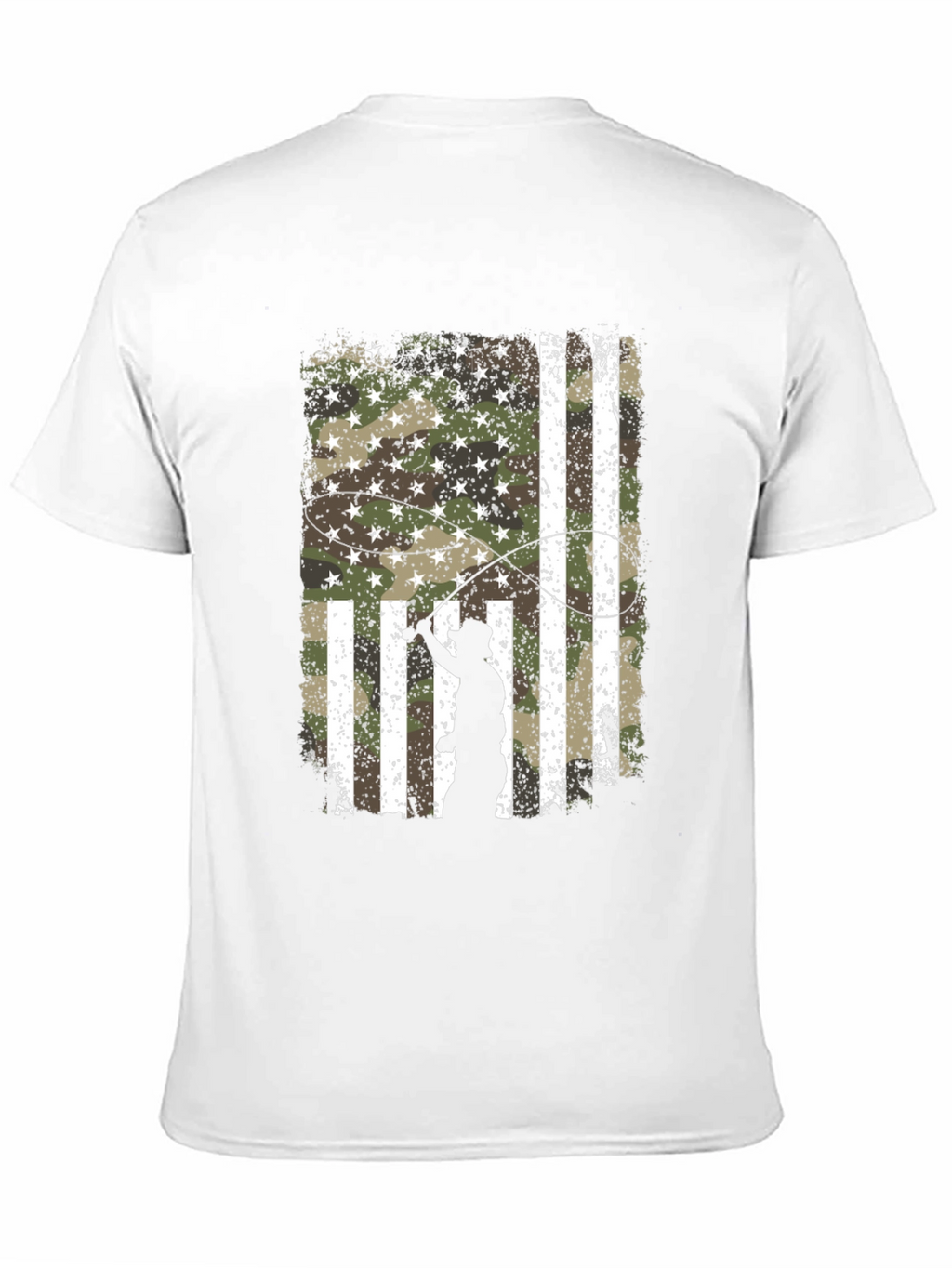 American Flag Camo Fisherman T-Shirt