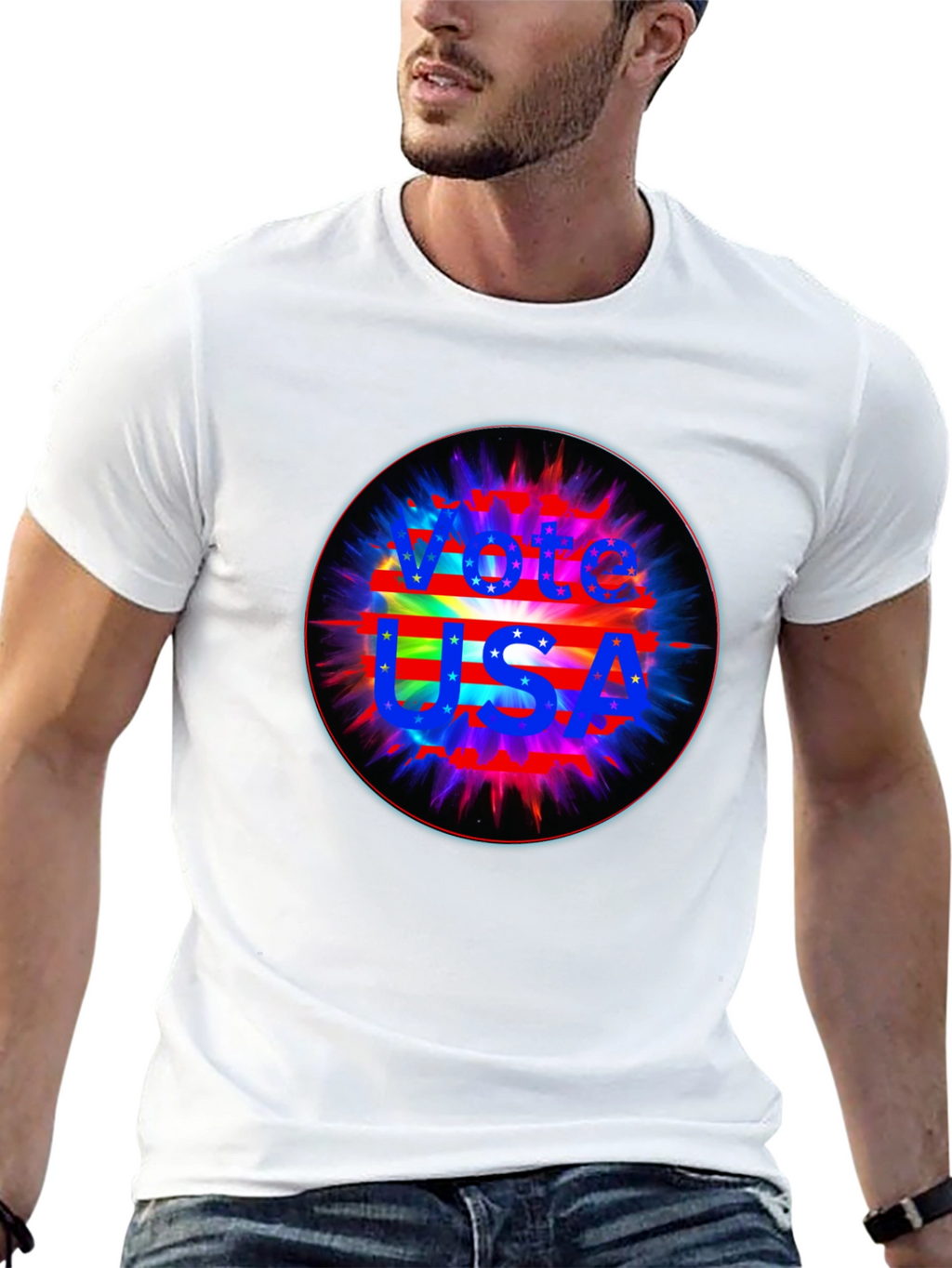 Vote USA Graphic Black T-Shirt