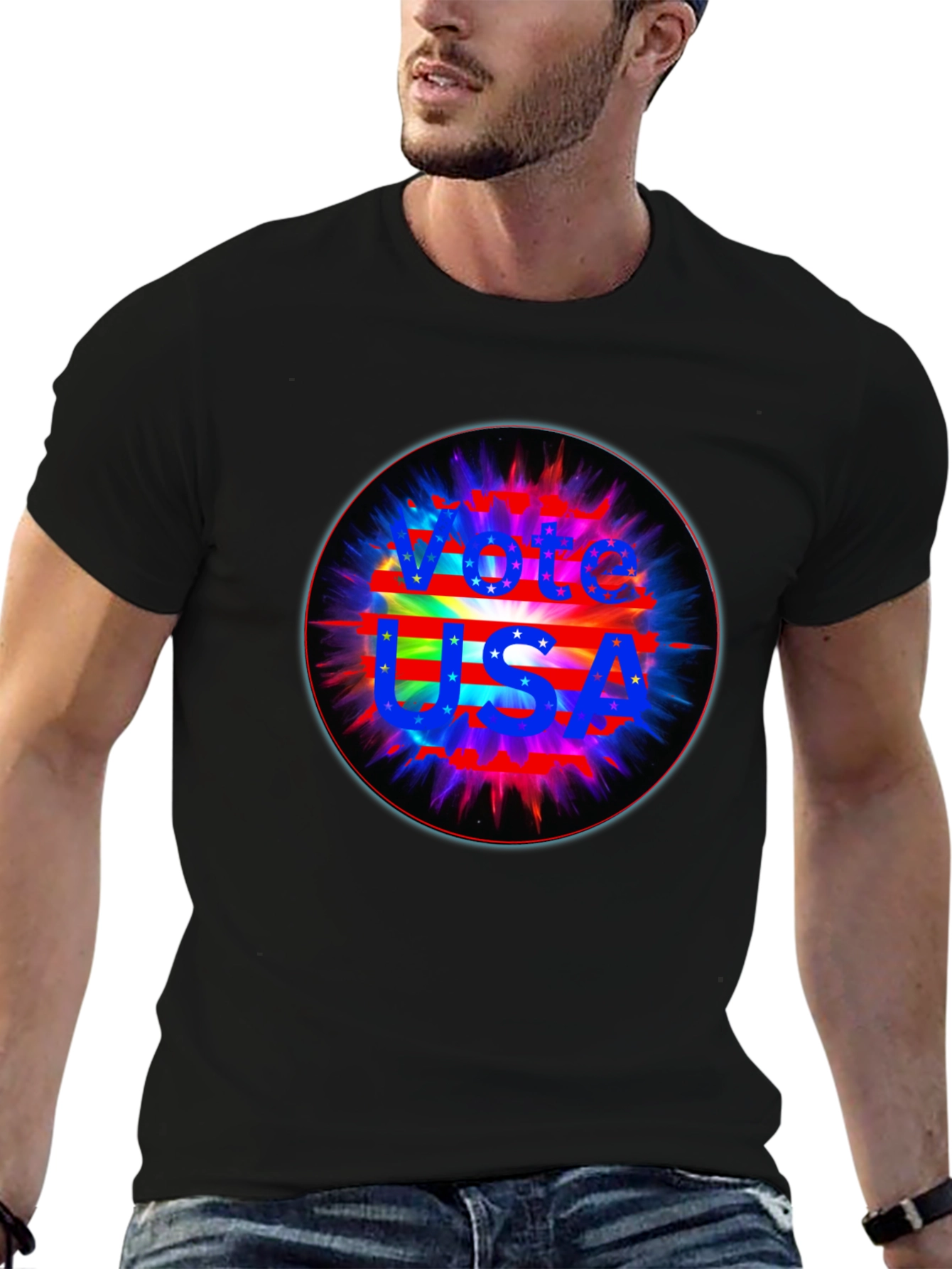 Vote USA Graphic Black T-Shirt