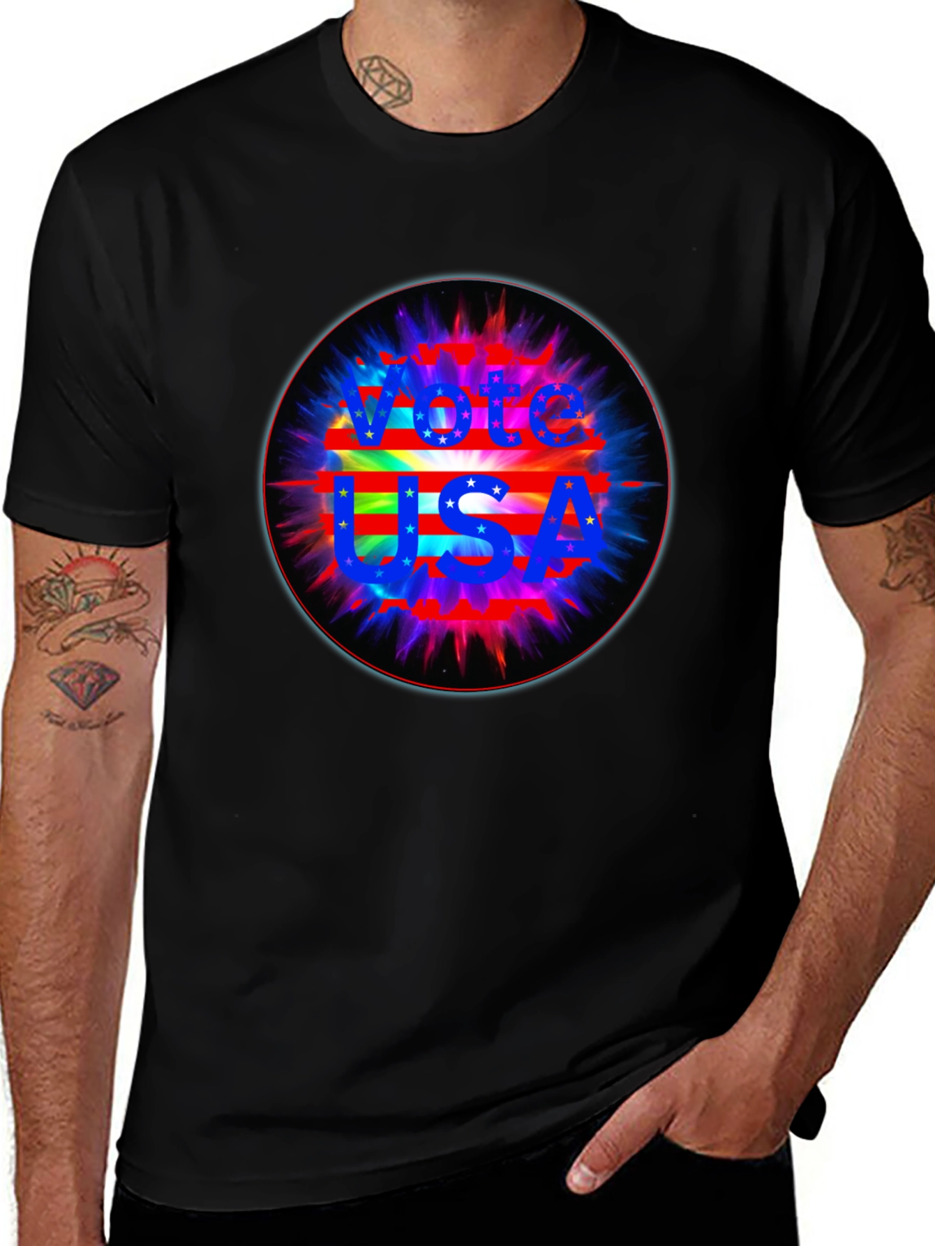 Vote USA Graphic Black T-Shirt