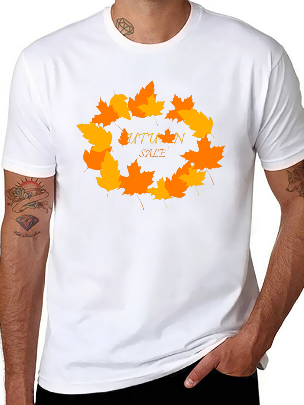 Autumn Sale T-Shirt - Fall Leaves Design