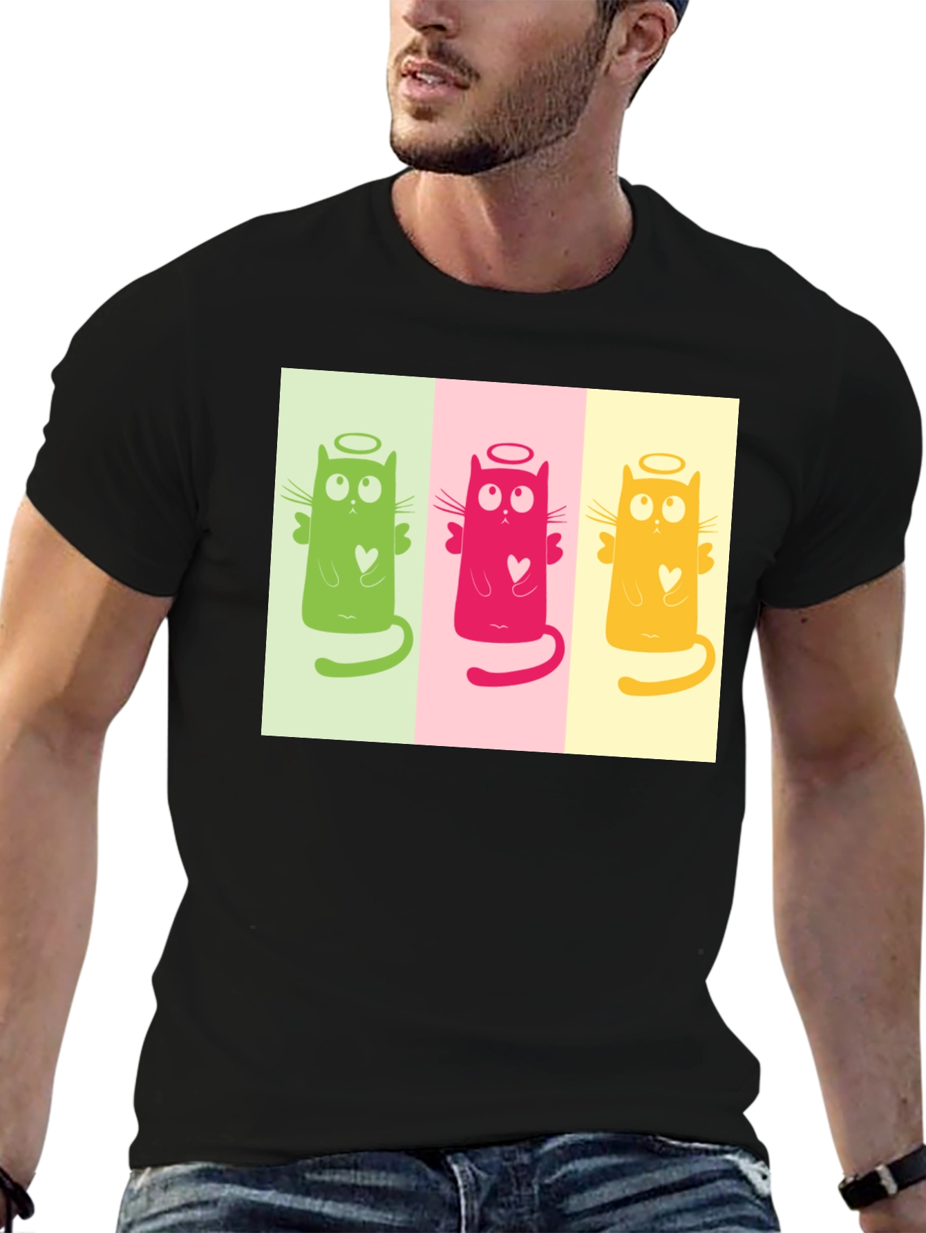 Angel Cat Trio Graphic Tee