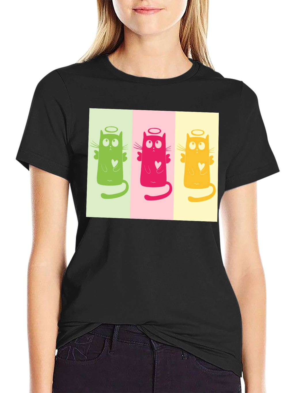 Angel Cat Trio Graphic Tee