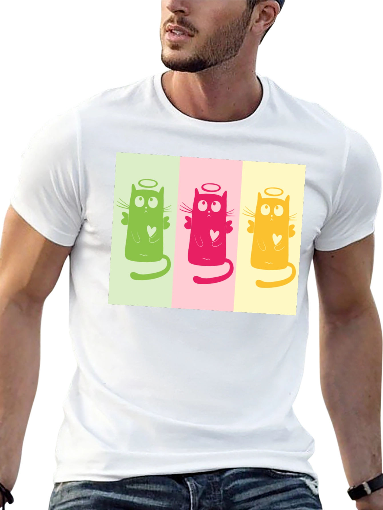 Angel Cat Trio Graphic Tee