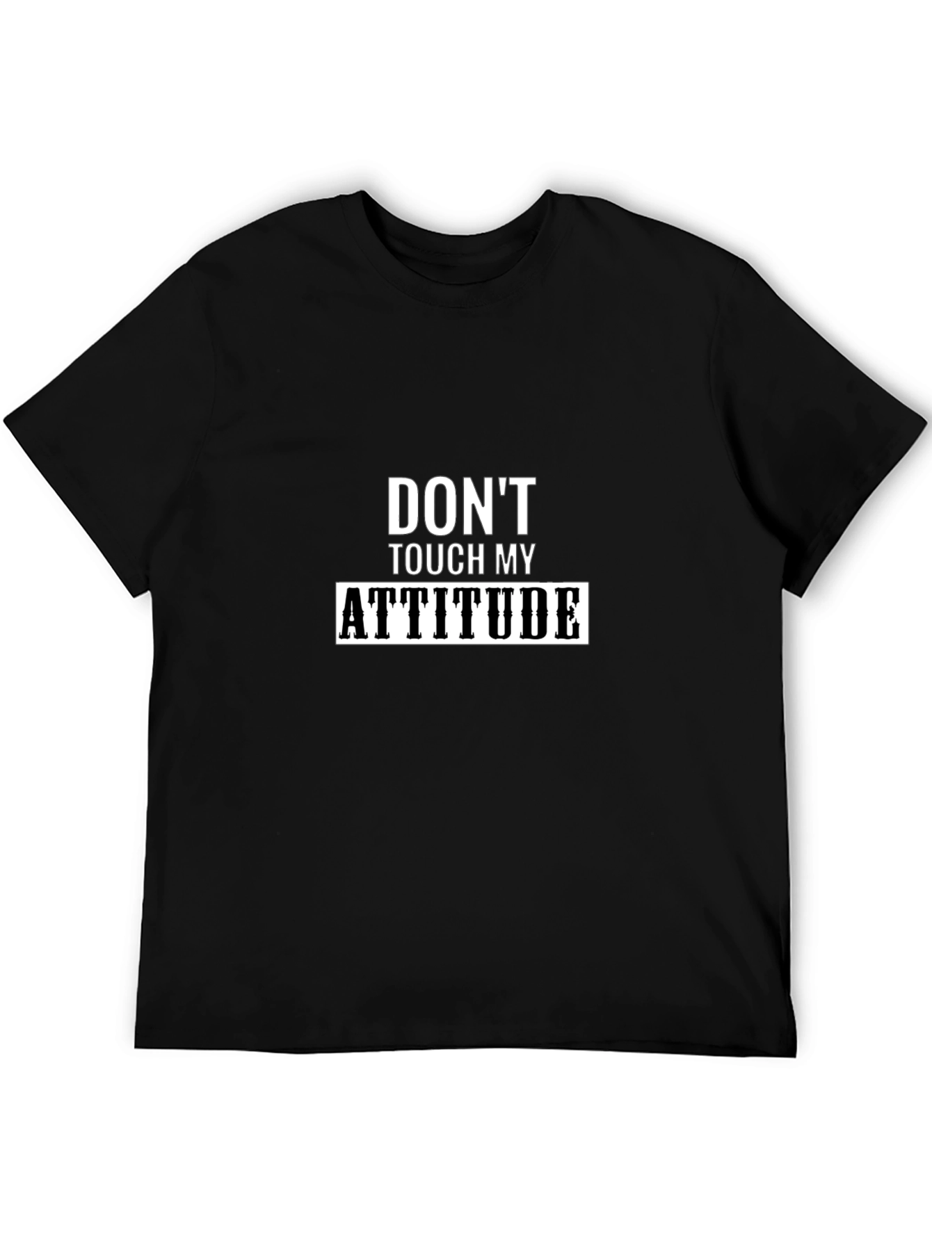Dont Touch My Attitude Black Graphic Tee