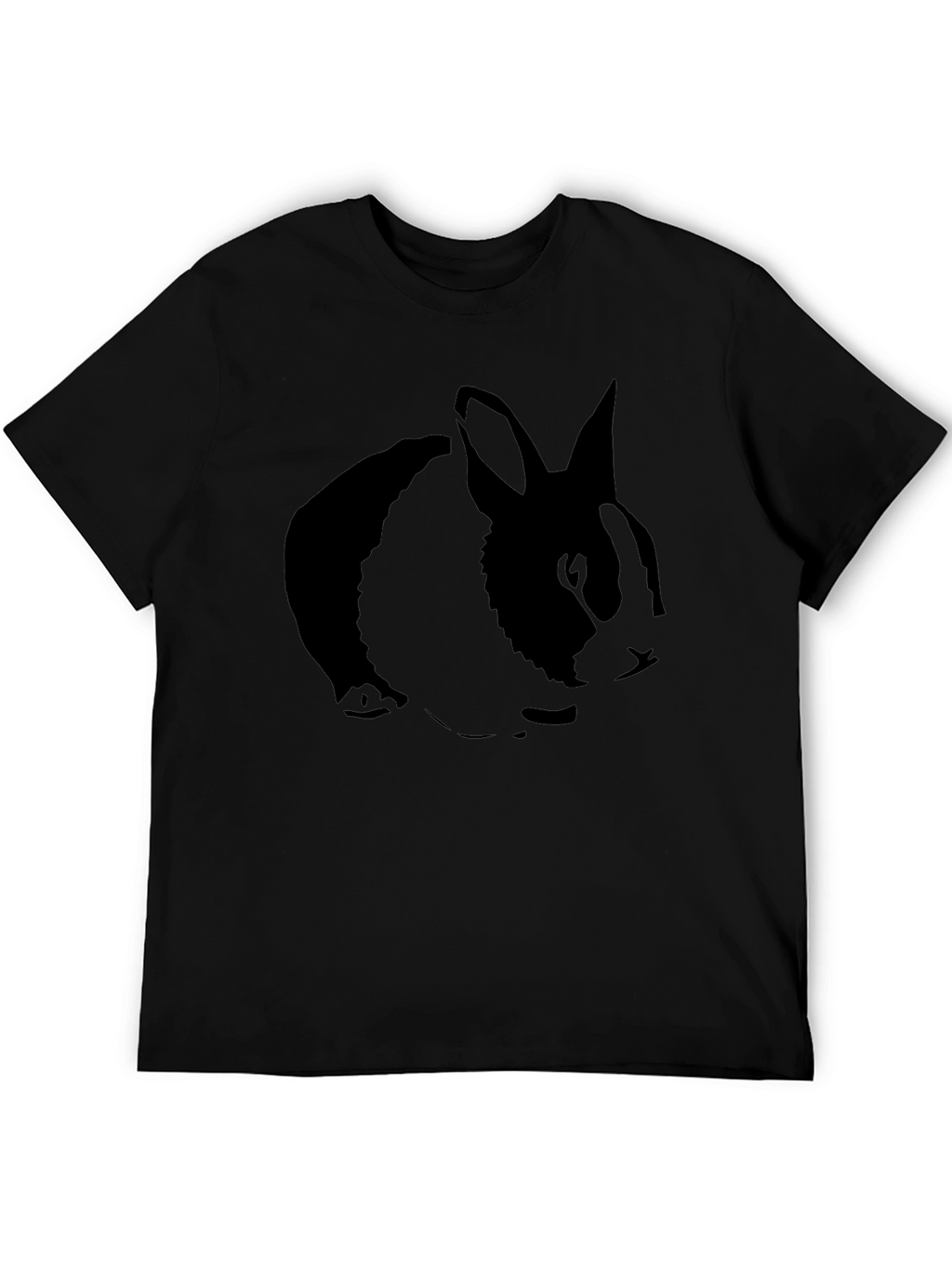 Rabbit Silhouette Black T-Shirt