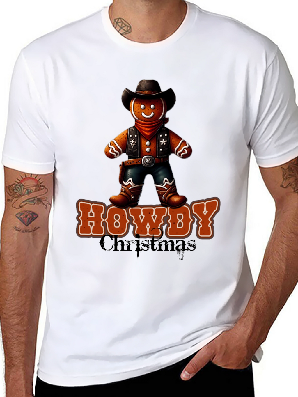 Howdy Christmas Cowboy Gingerbread T-Shirt
