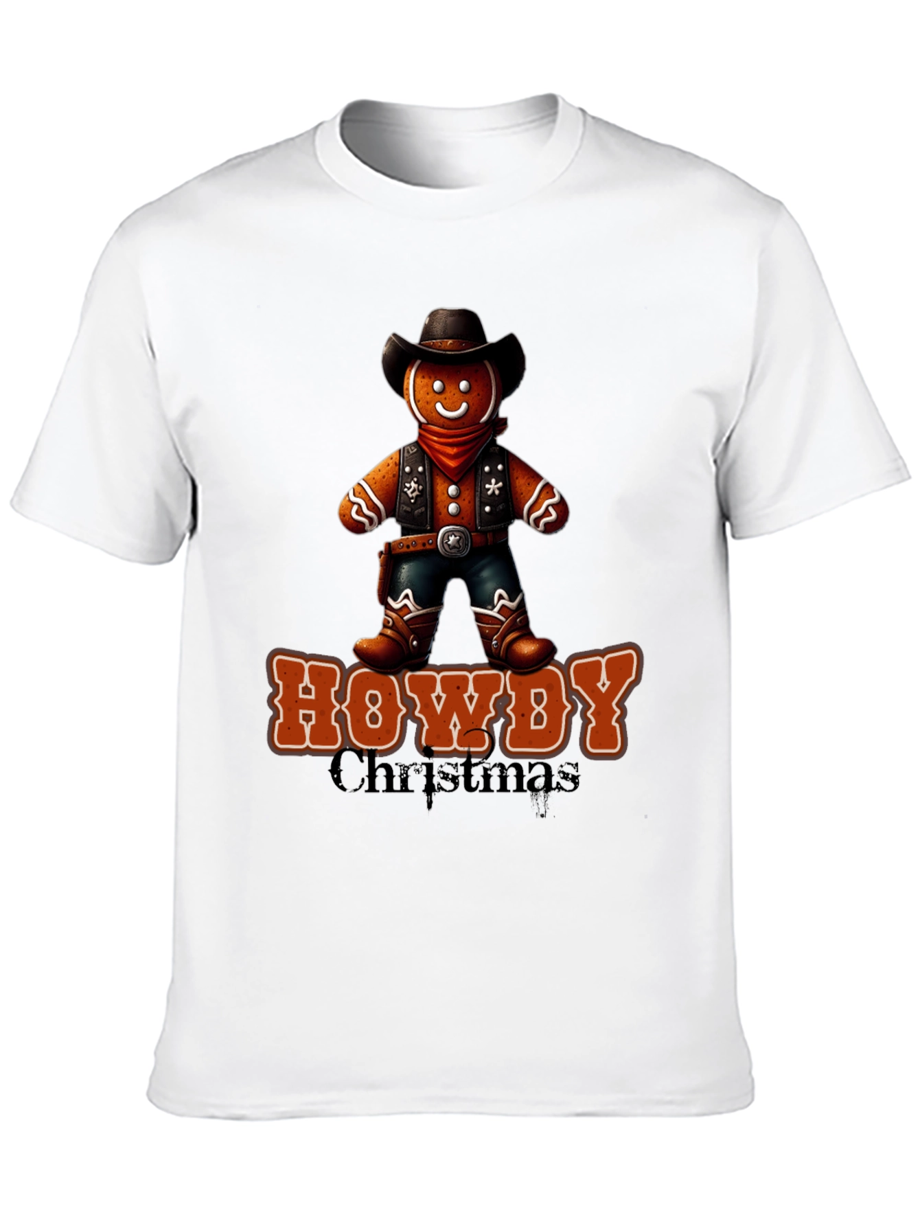 Howdy Christmas Cowboy Gingerbread T-Shirt