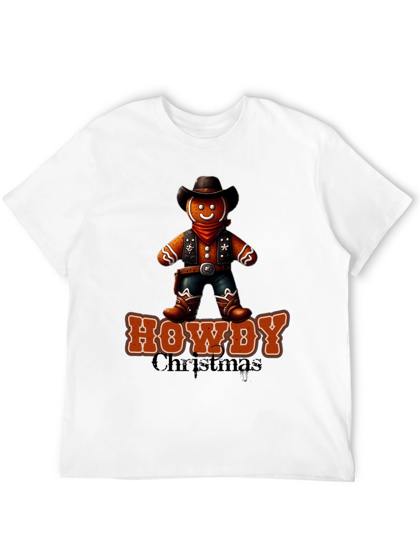 Howdy Christmas Cowboy Gingerbread T-Shirt