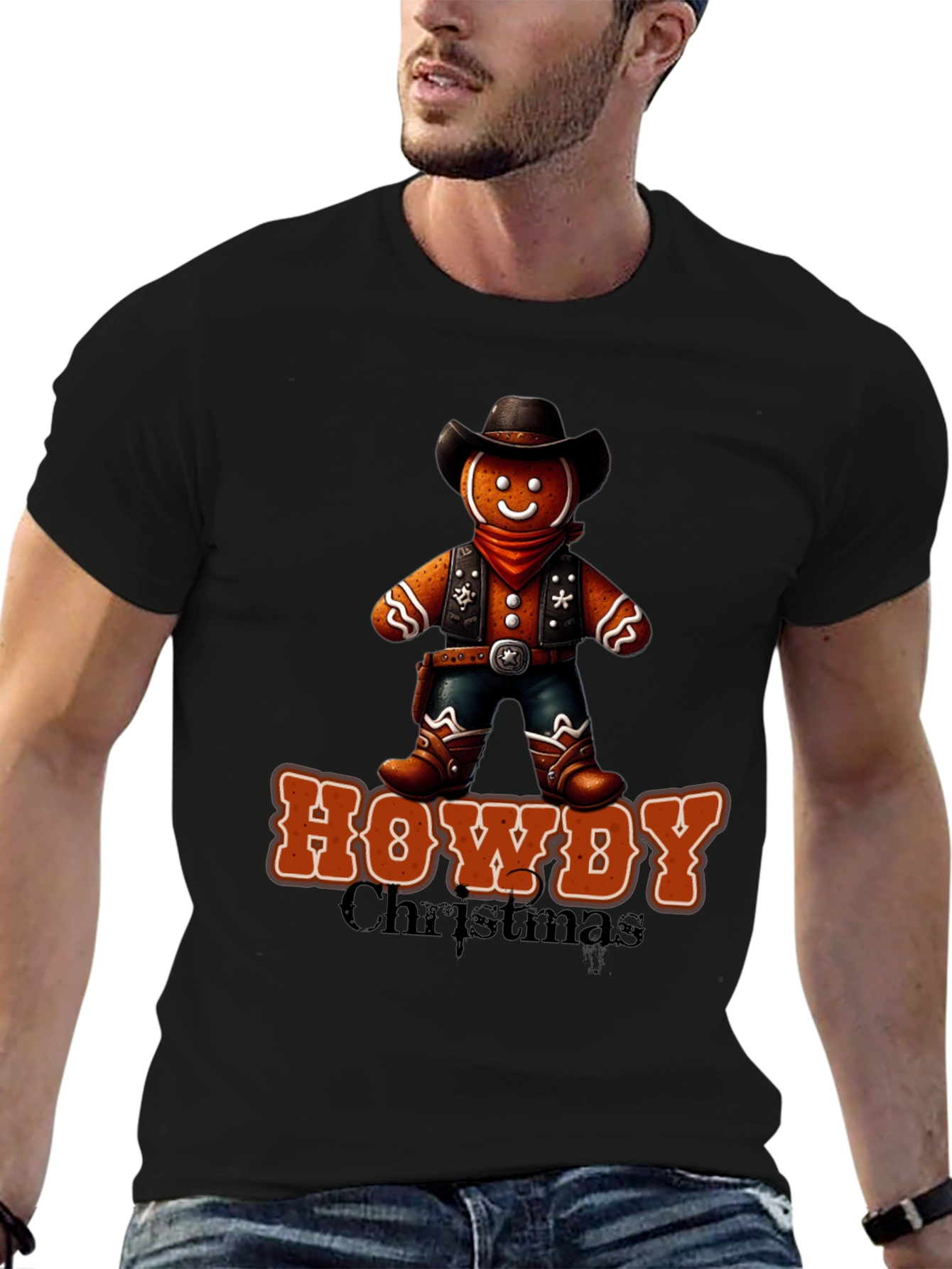 Howdy Christmas Cowboy Gingerbread T-Shirt