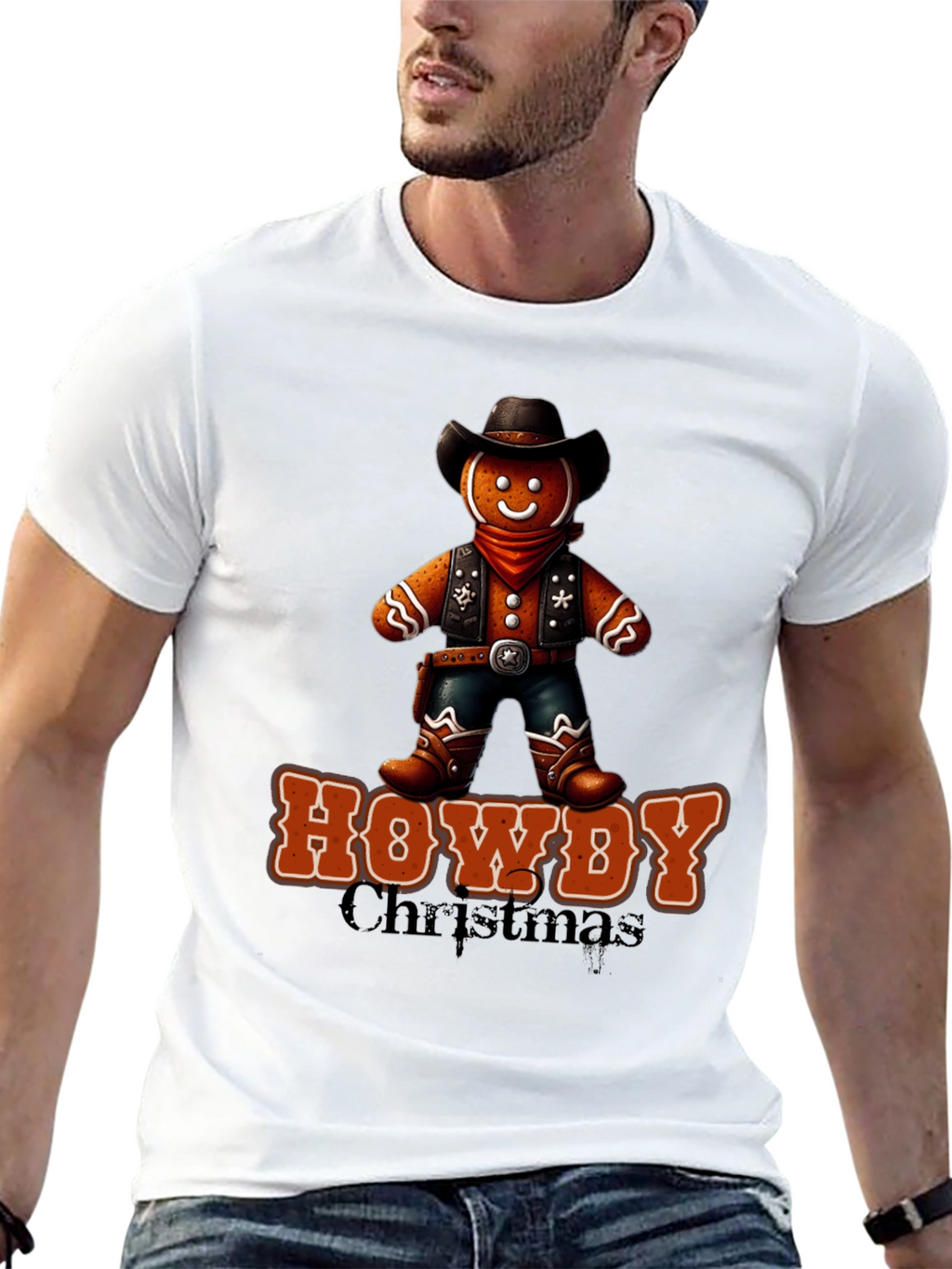 Howdy Christmas Cowboy Gingerbread T-Shirt
