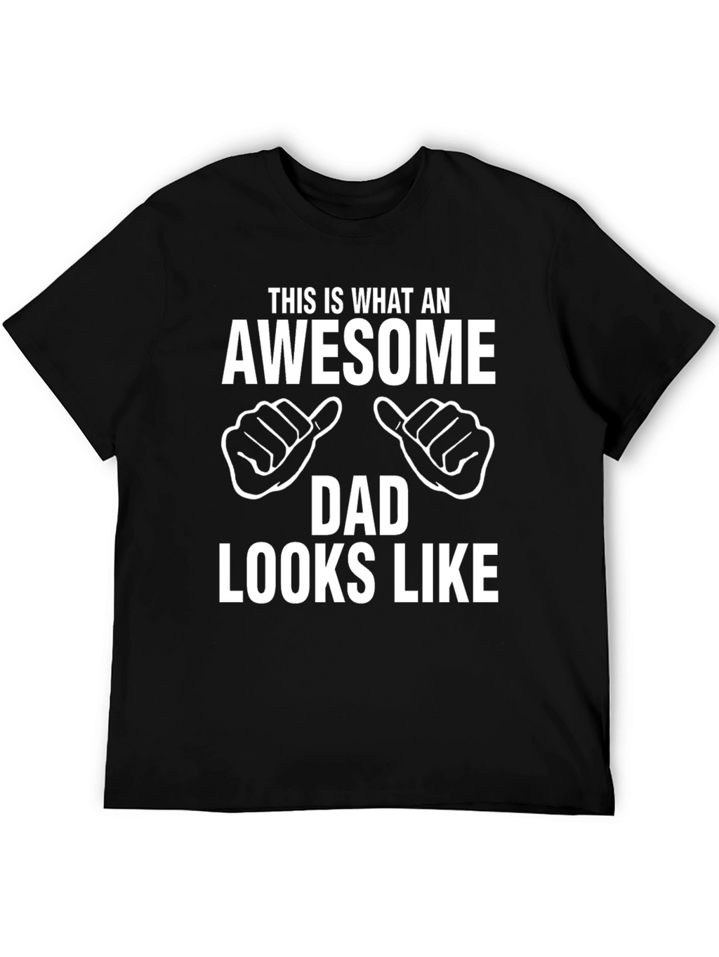 Awesome Dad Graphic Tee - Black Cotton T-Shirt