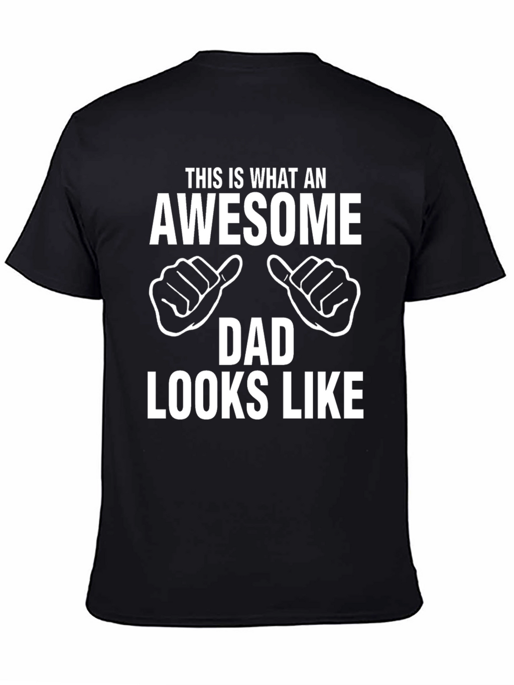Awesome Dad Graphic Tee - Black Cotton T-Shirt