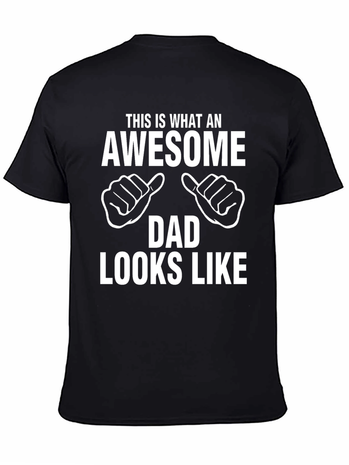 Awesome Dad Graphic Tee - Black Cotton T-Shirt