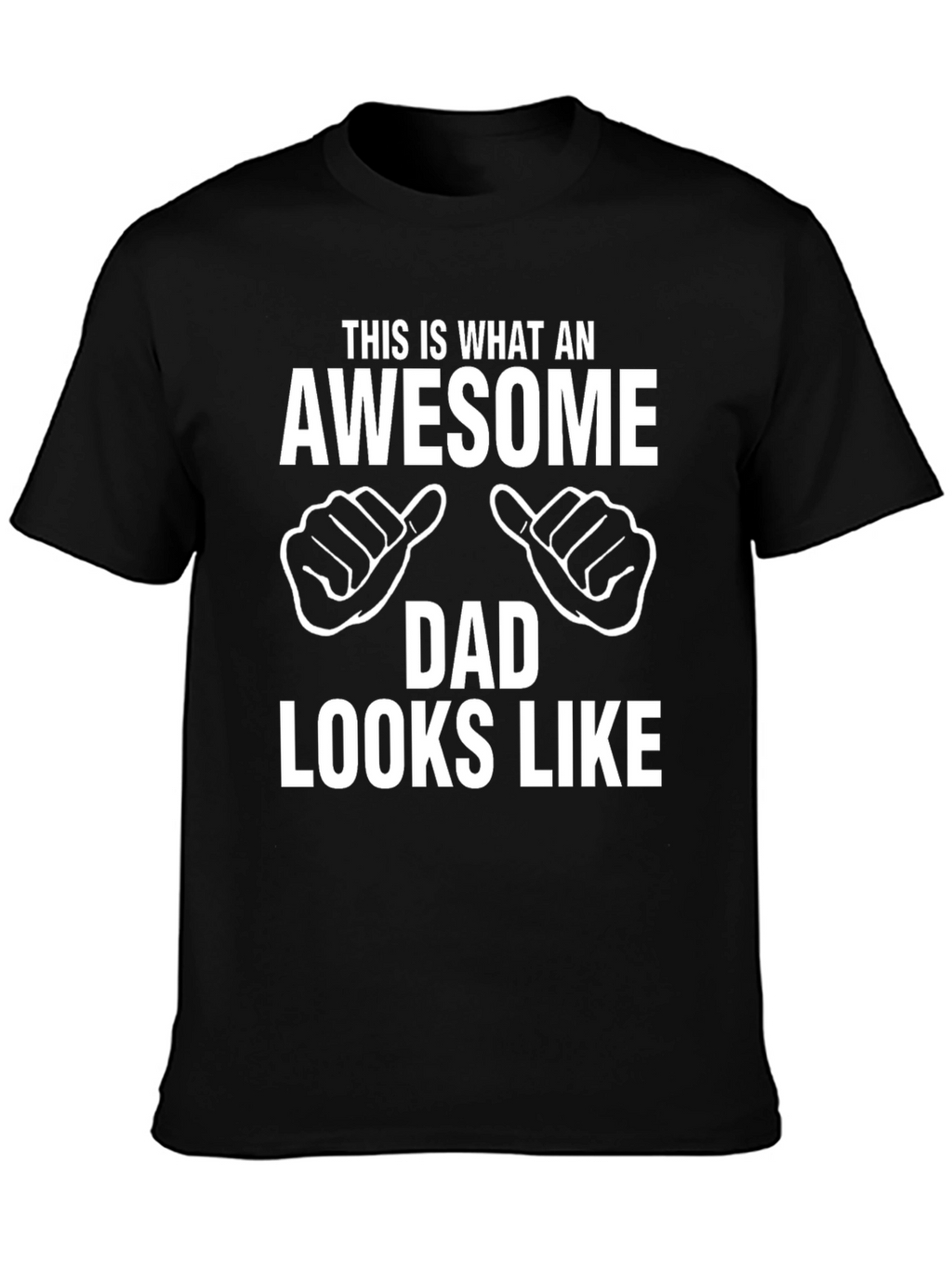 Awesome Dad Graphic Tee - Black Cotton T-Shirt