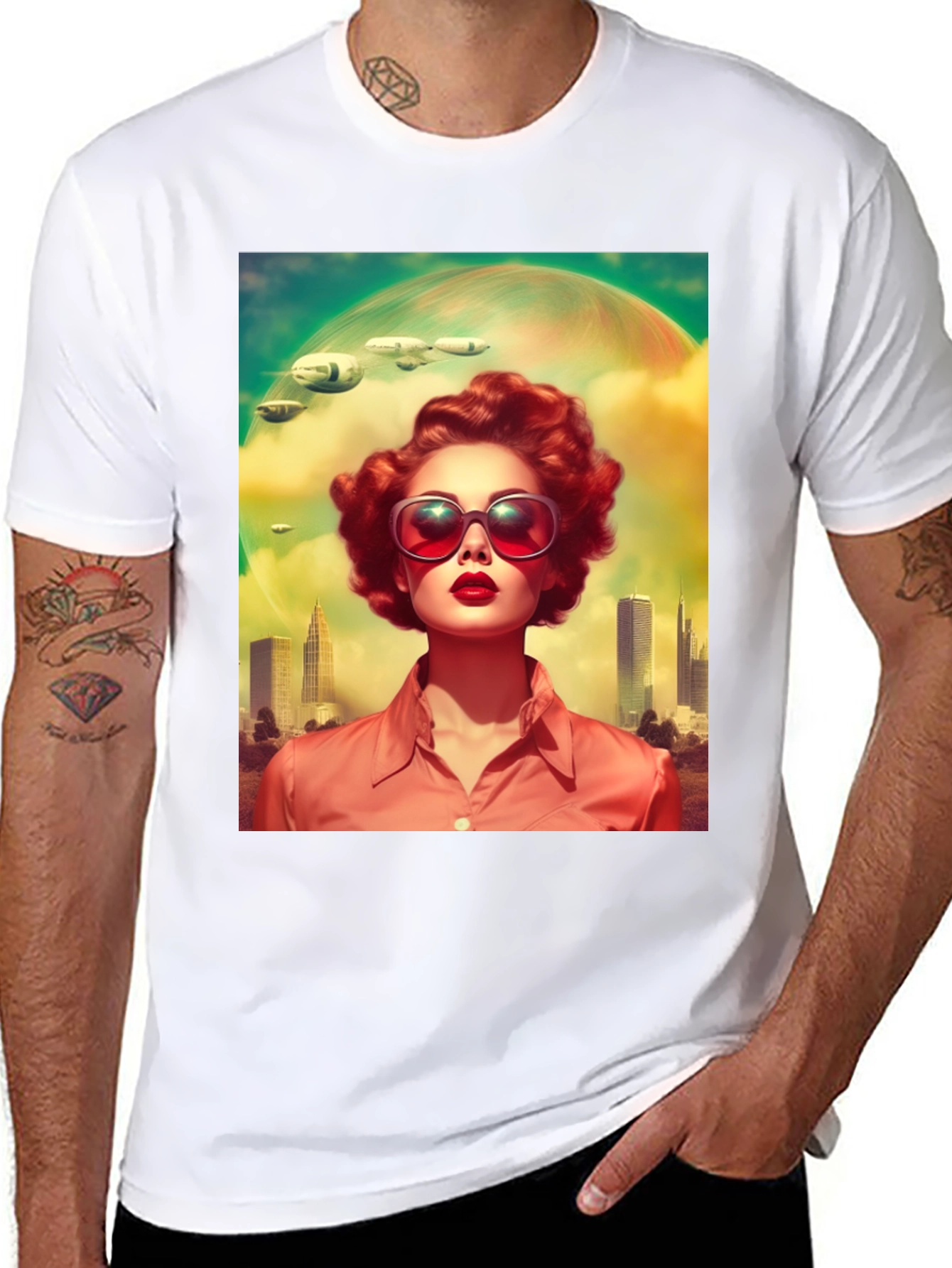 Retro Sci-Fi Woman Graphic Tee