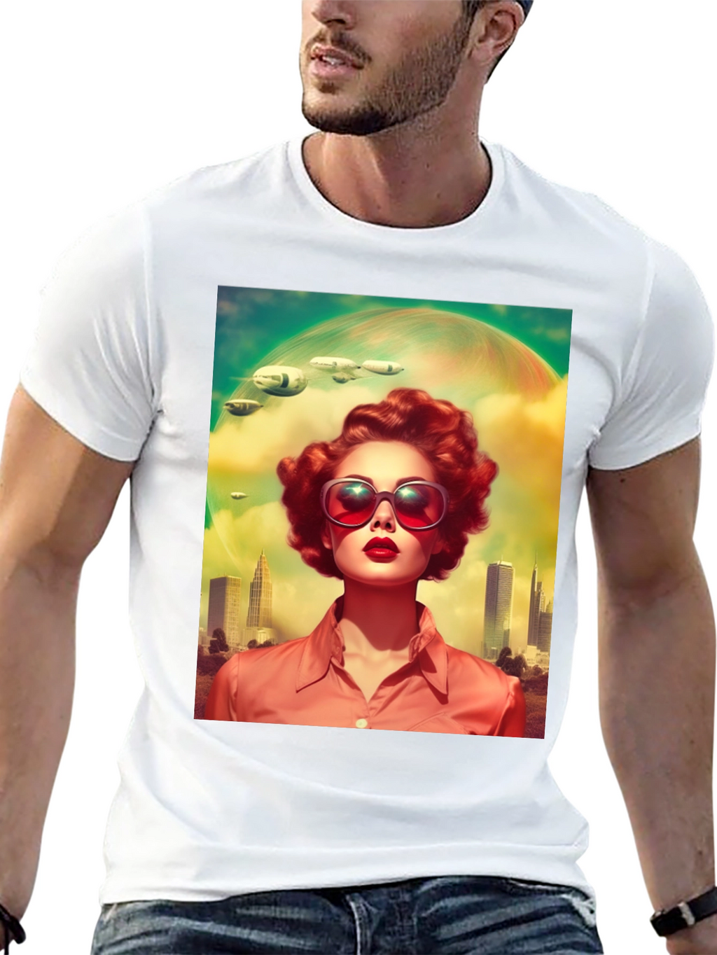 Retro Sci-Fi Woman Graphic Tee