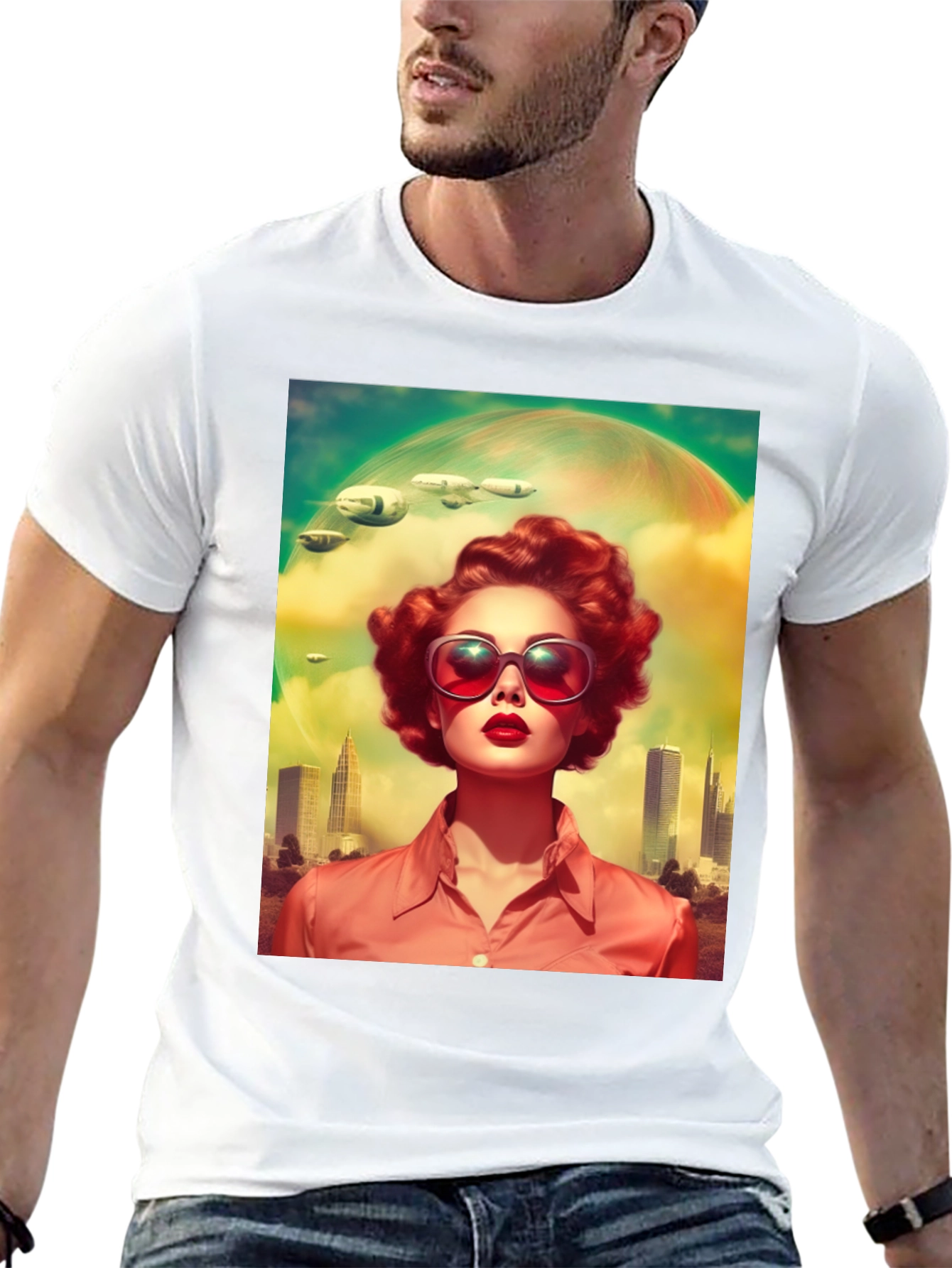 Retro Sci-Fi Woman Graphic Tee